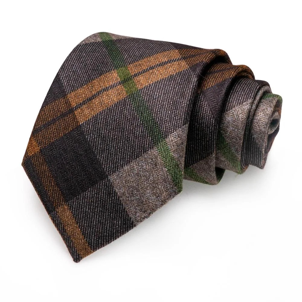 Artisan Corbata de cachemira a cuadros Fine Crafted