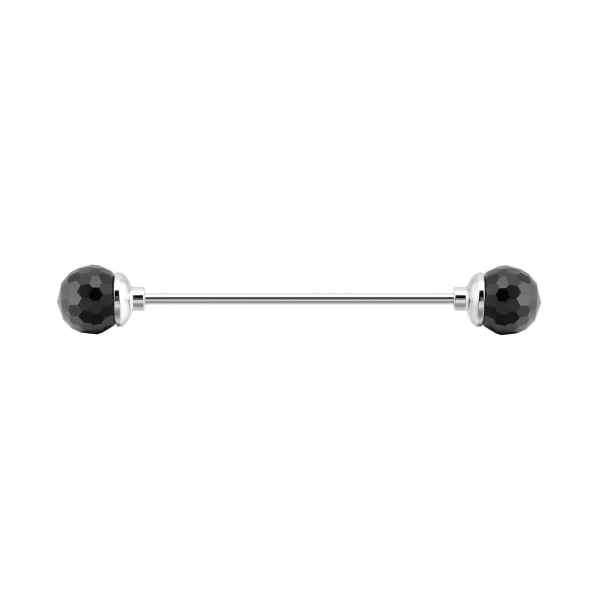 Natural Bola de cristal negra Colar Bar Stylish