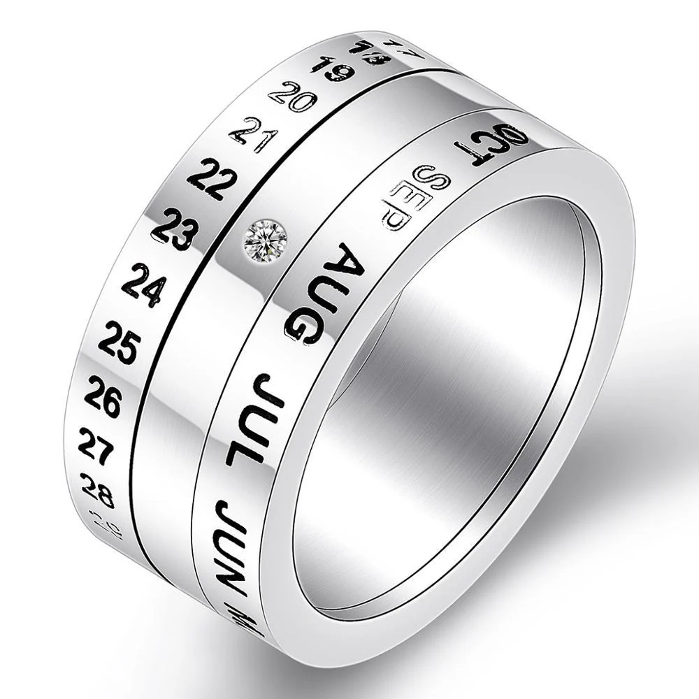 Unique Calendario Anillo giratorio Natural
