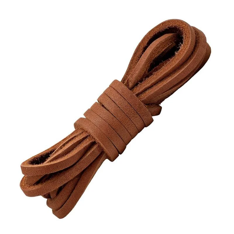 Natural 1 Par de Cordones Planos de Cuero de 24 a 63 pulgadas Innovative