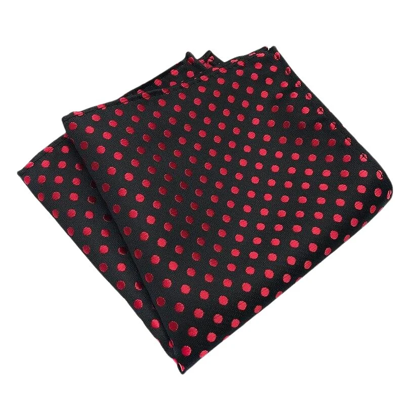 Unique Elegante pañuelo de bolsillo de seda con lunares Fast