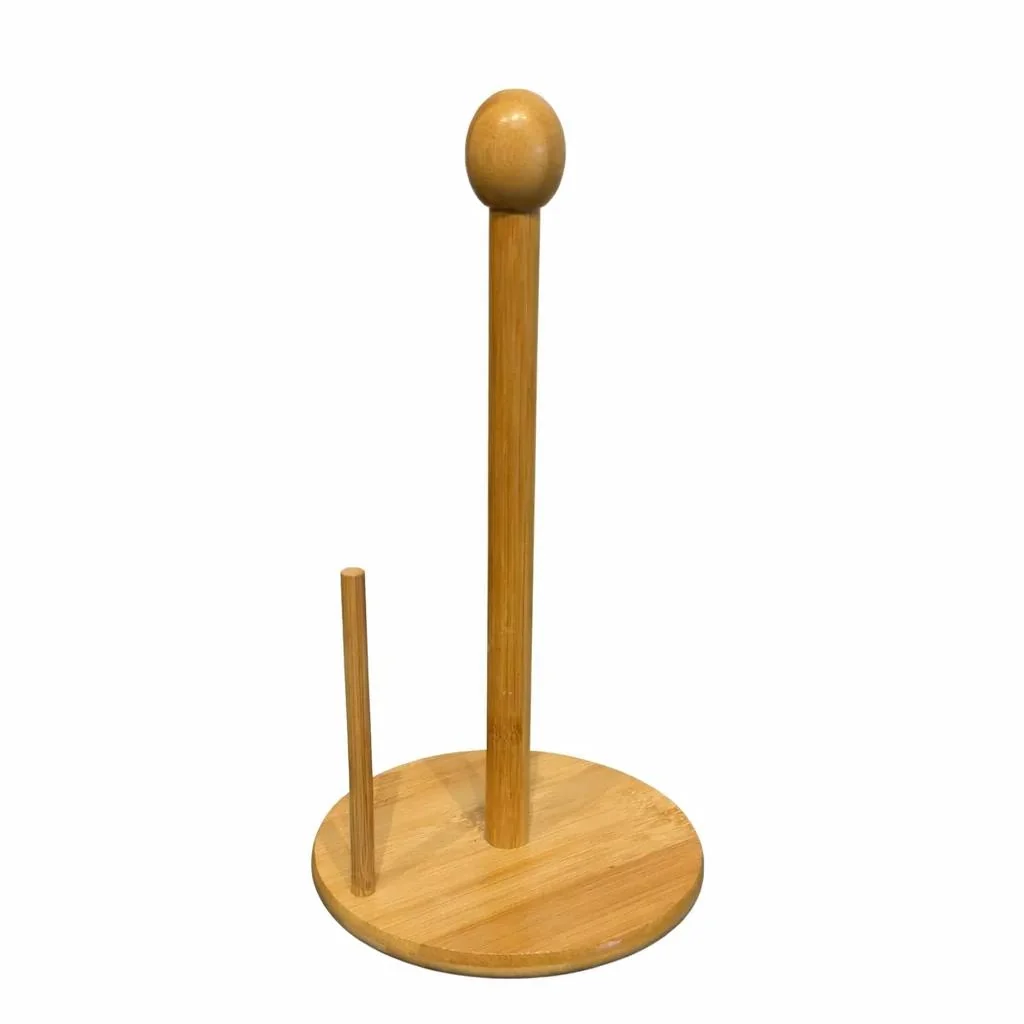 Crafted Canopy Bamboo Paper Towel Stand-Countertop Paper Towel Holder Optimized