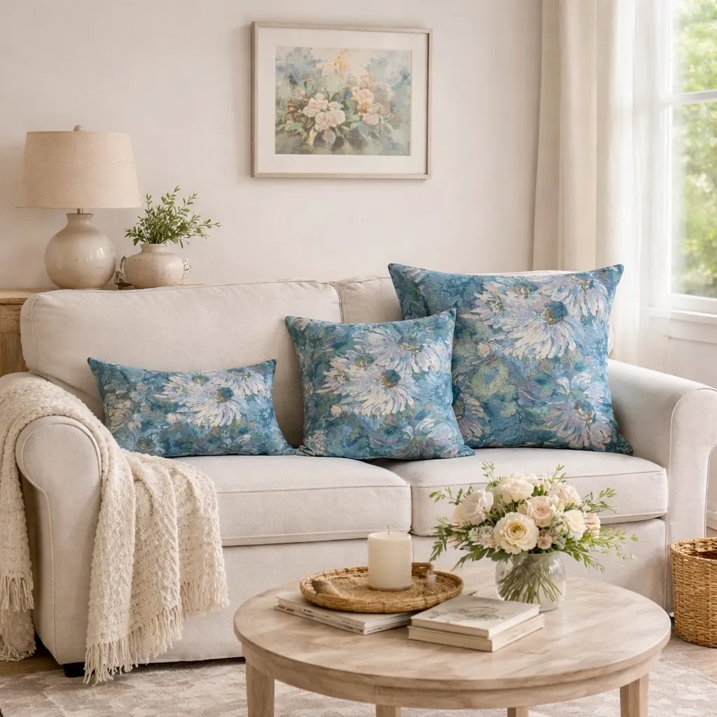 Innovative Atelier Garden Floral Tapestry Pillow Cover Classic