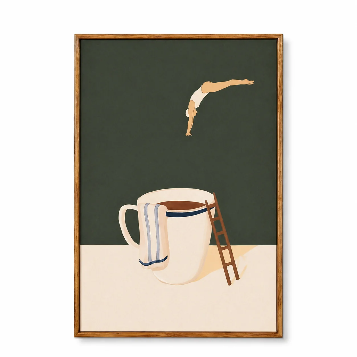Detailed Coffee Dive Sur Canvas Wall Art 40×60 cm 15.75×23.62 in Gallery-Wrapped Effective
