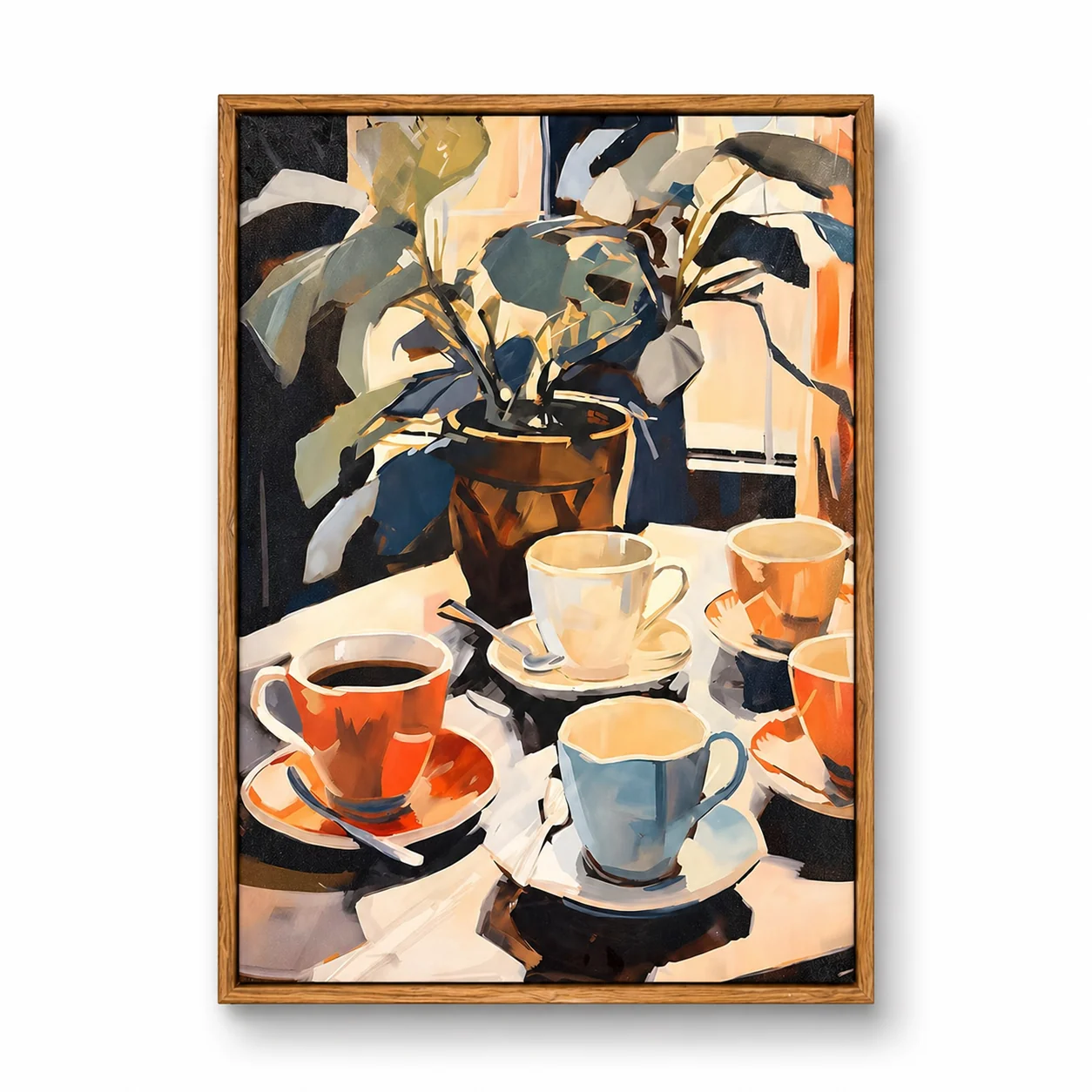Long-Lasting Cafe Table Still Life Canvas Wall Art- Gallery-Wrapped Safe