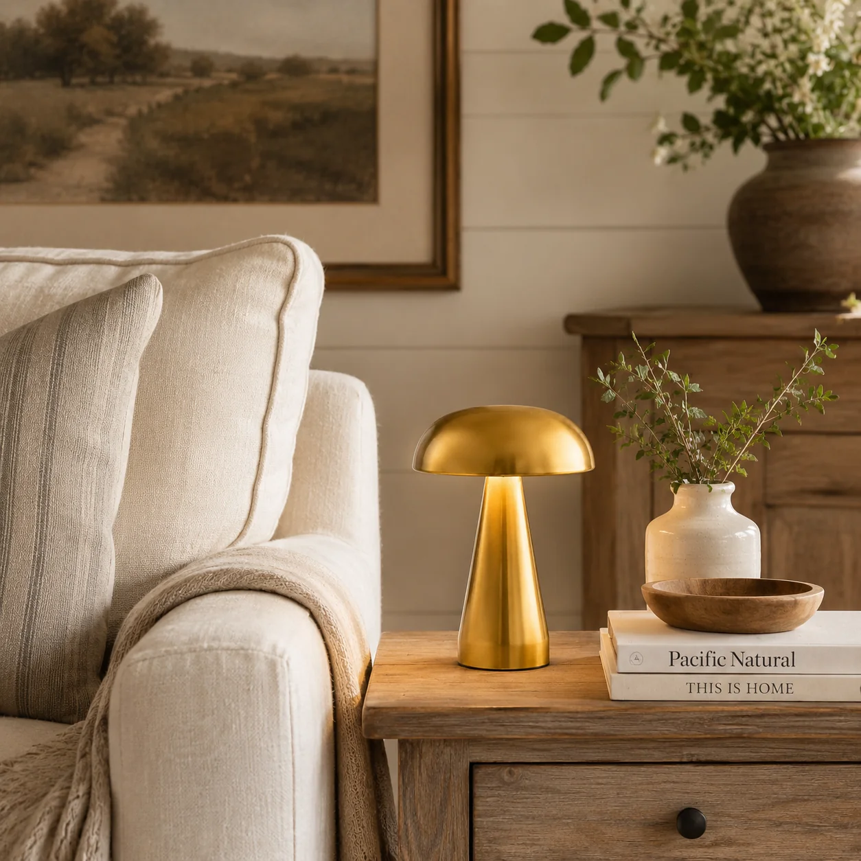 Elite Metal Mushroom Touch Dimmable Table Lamp Outstanding