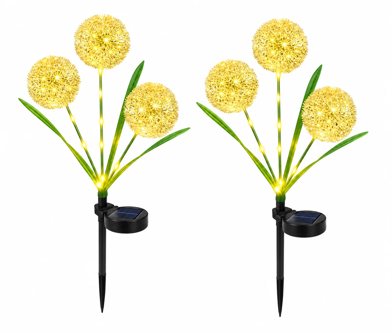 Comfortable Solar Dandelion Cluster Stake Light-Sparkling Garden Glow 75 cm Tall Excellent