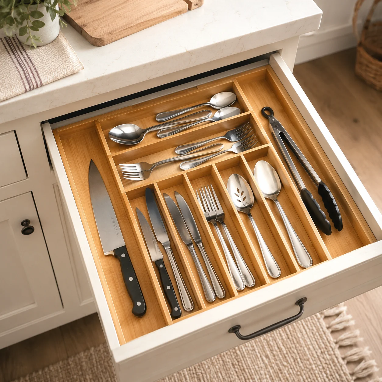 High-Performance Rowan Expandable Bamboo Utensil Drawer Organizer Elite