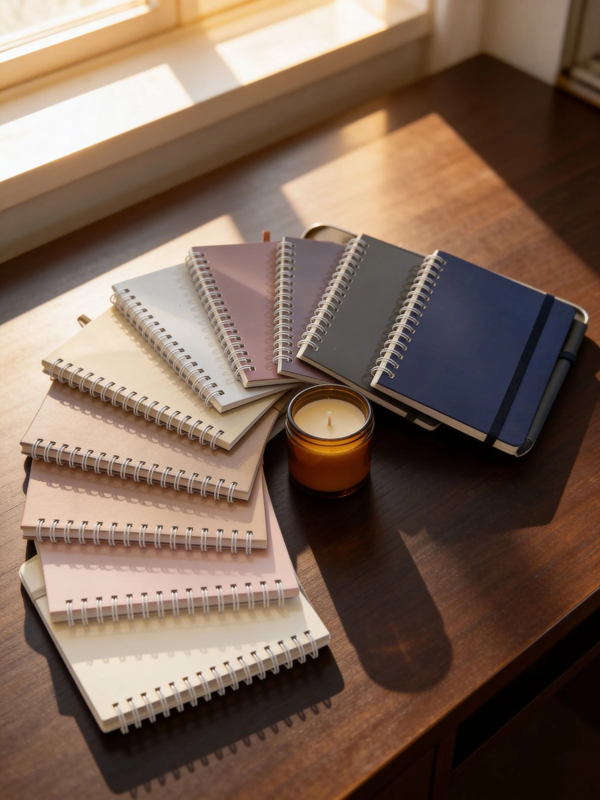 Eco-Friendly A6 Spiral Notebook Coordinating Pen Set Optimized