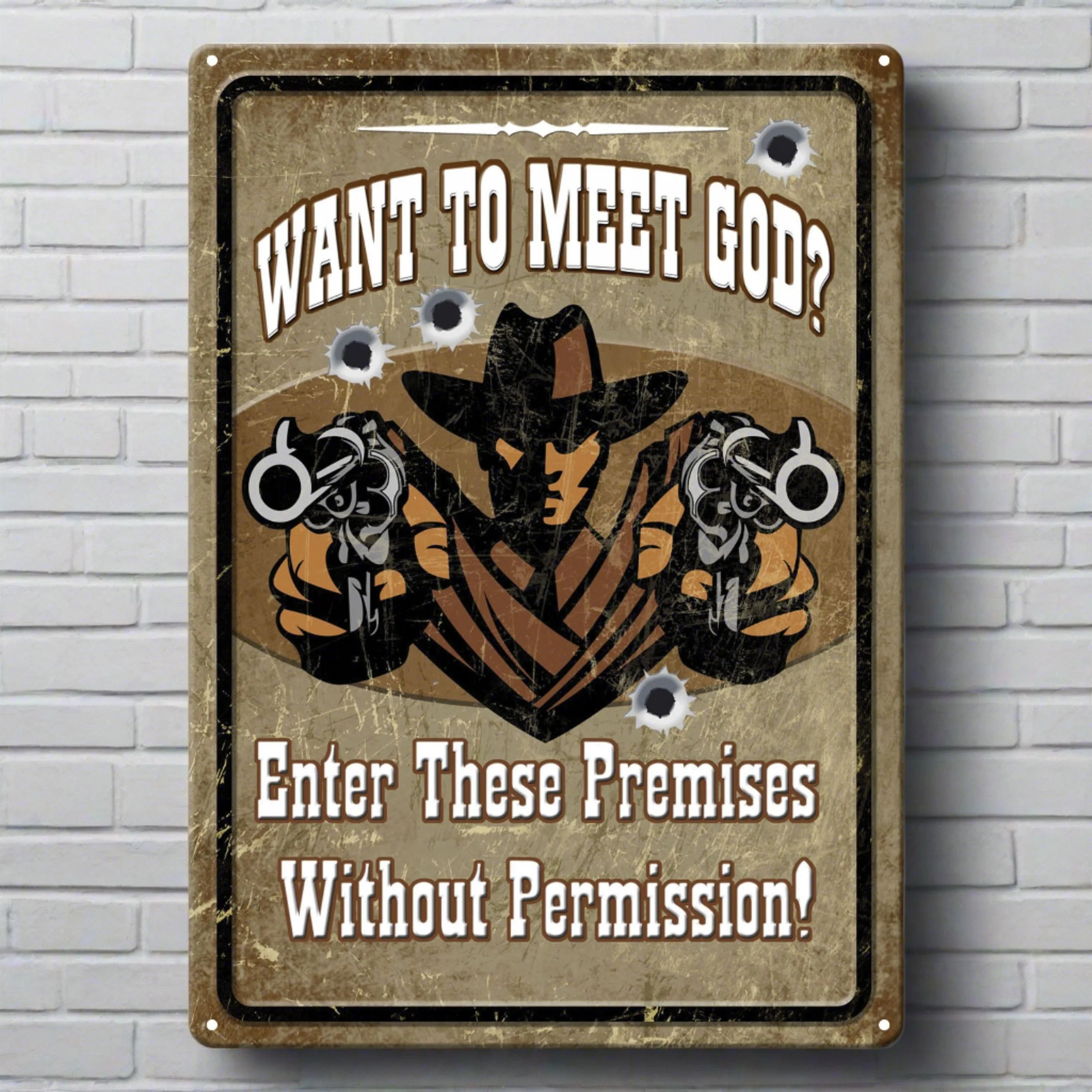 Relaxed Tin Sign 12in x 17in-Meet God Proven