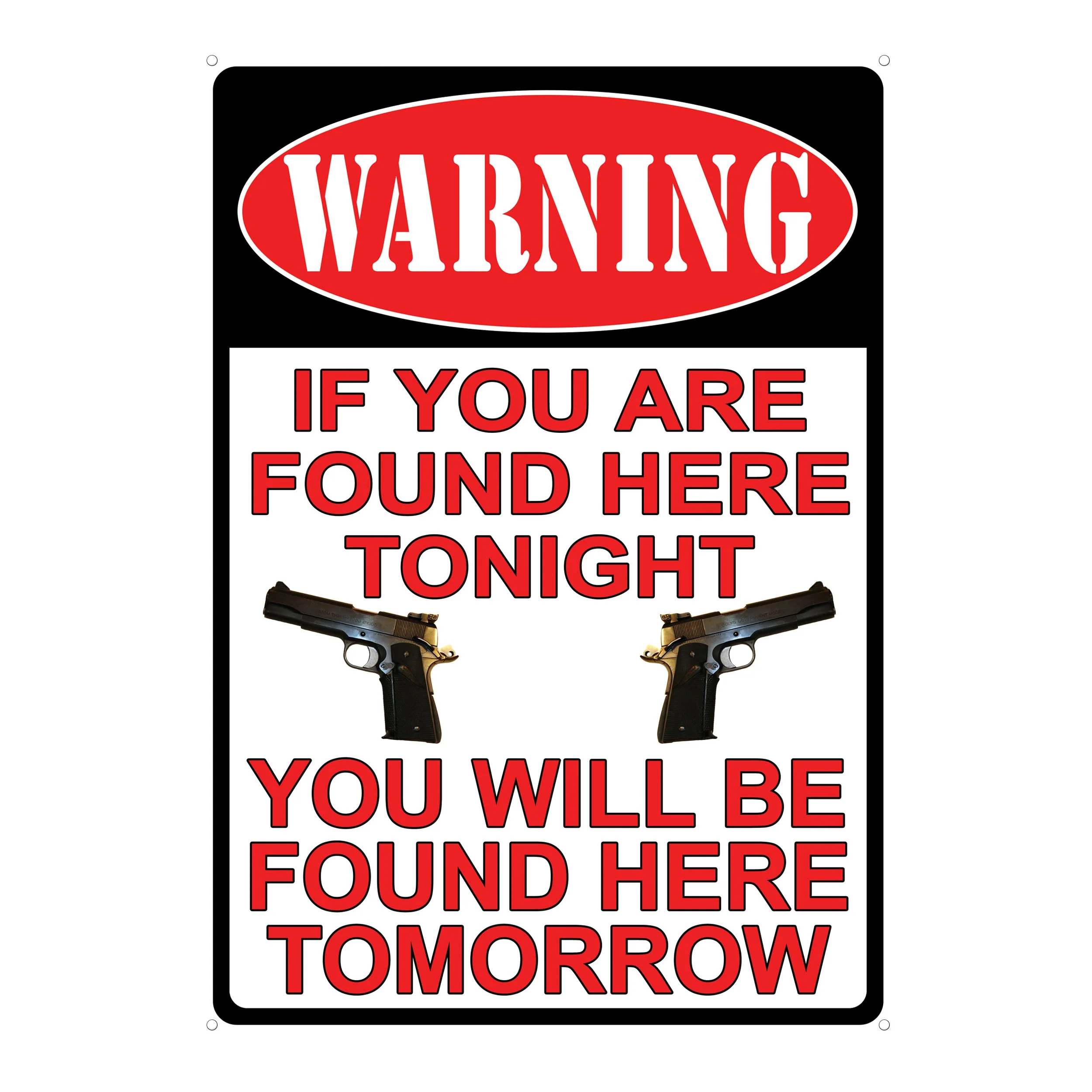 Sophisticated Tin Sign 12in x 17in-Warning Youre Found Top-Quality