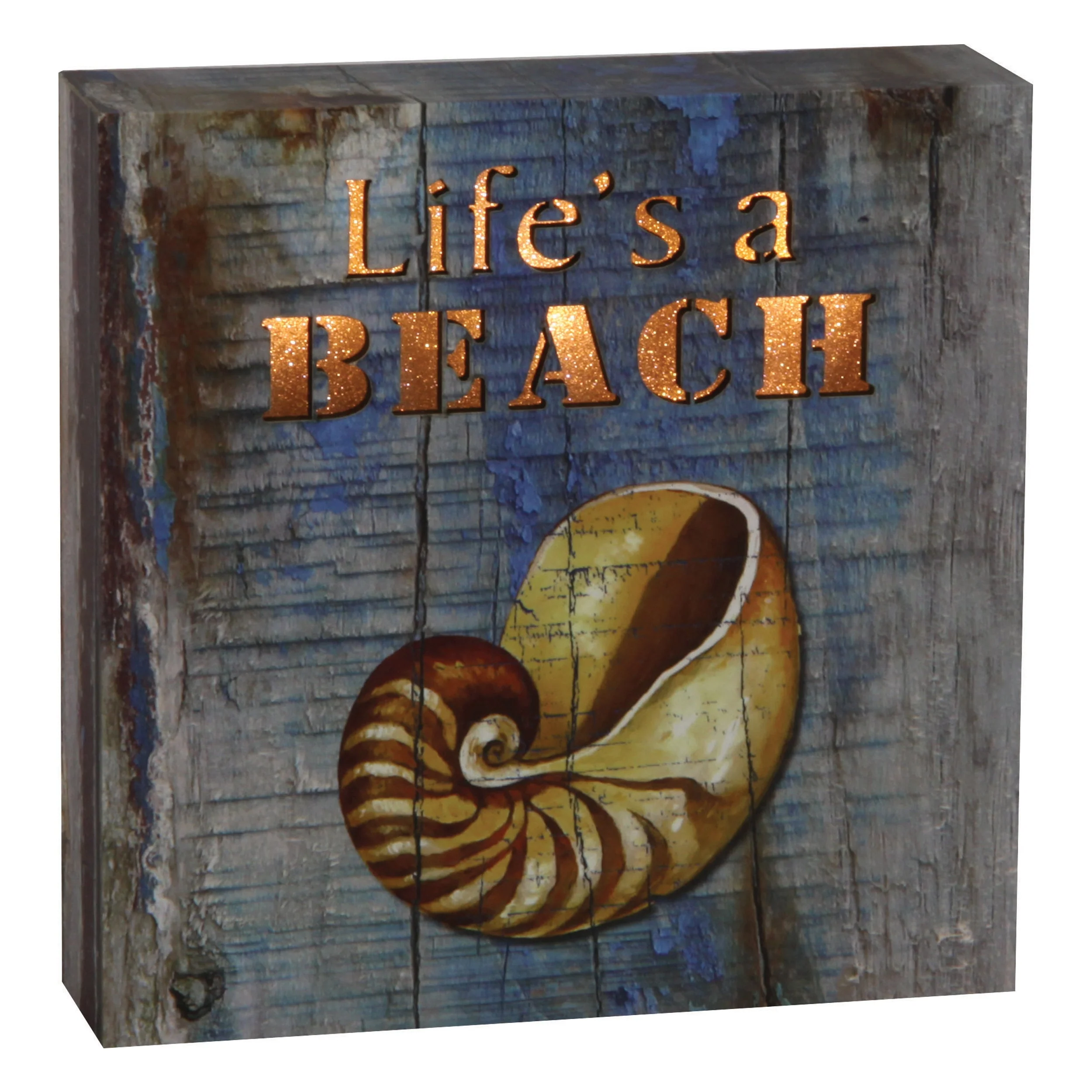 Trendy LED Box 6in x 6in-Lifes a Beach Casual
