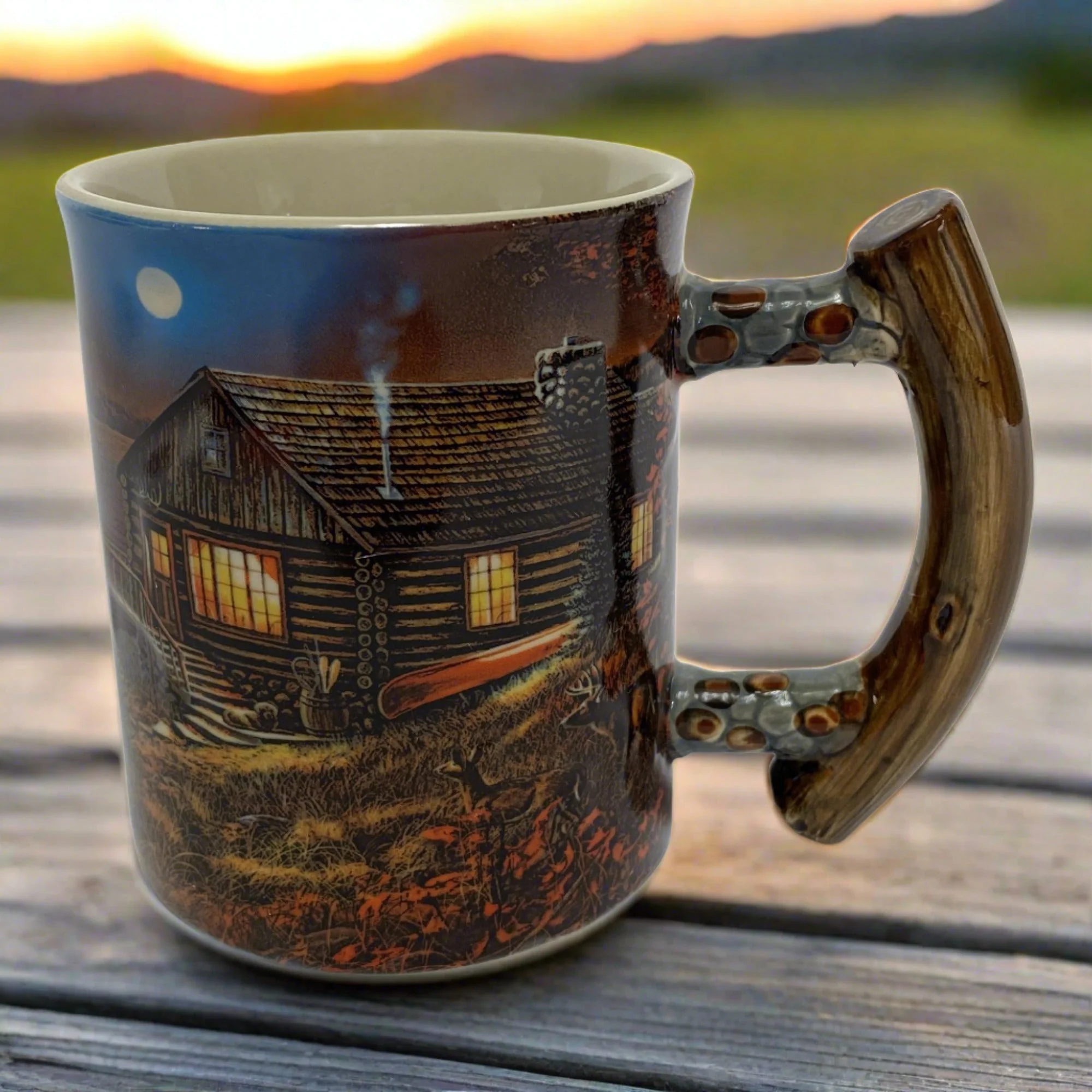 Exclusive Ceramic Mug 3D 15oz-Cabin Scene Functional