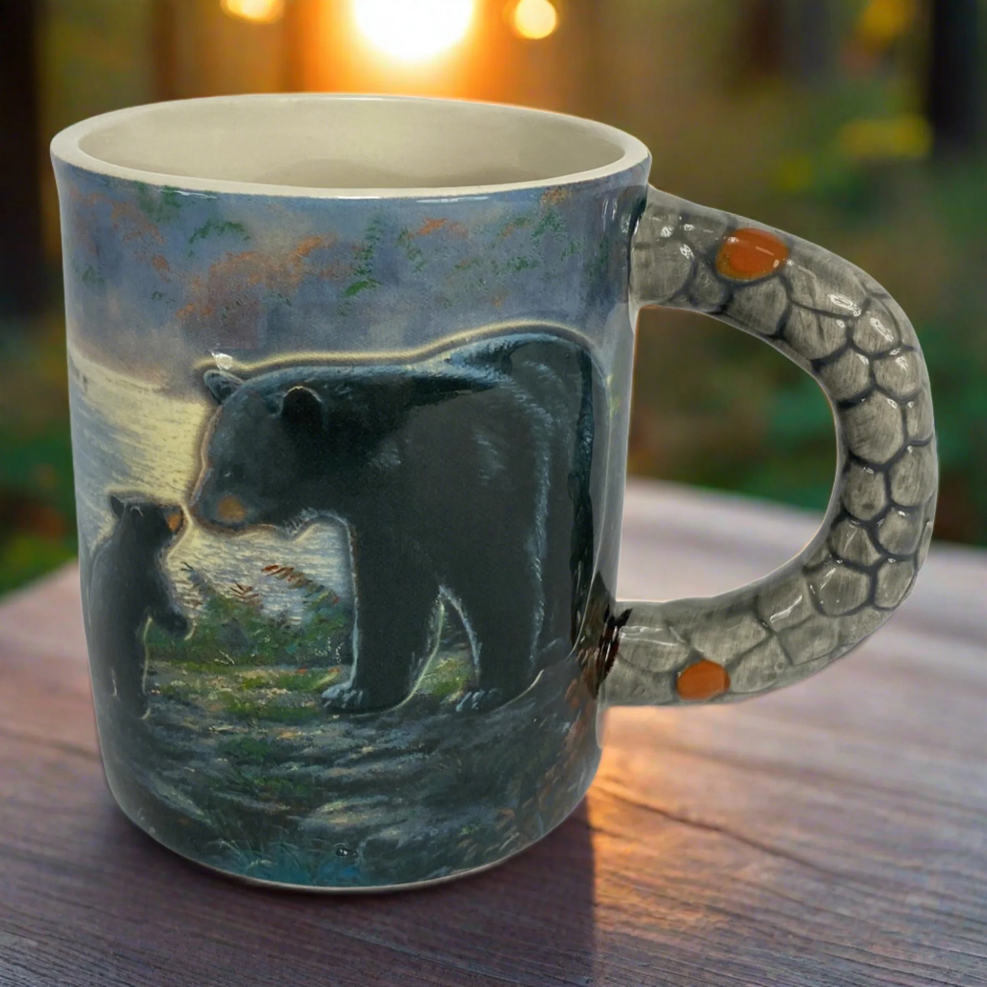 Relaxed Ceramic Mug 3D 15oz-Bears Scene Authentic