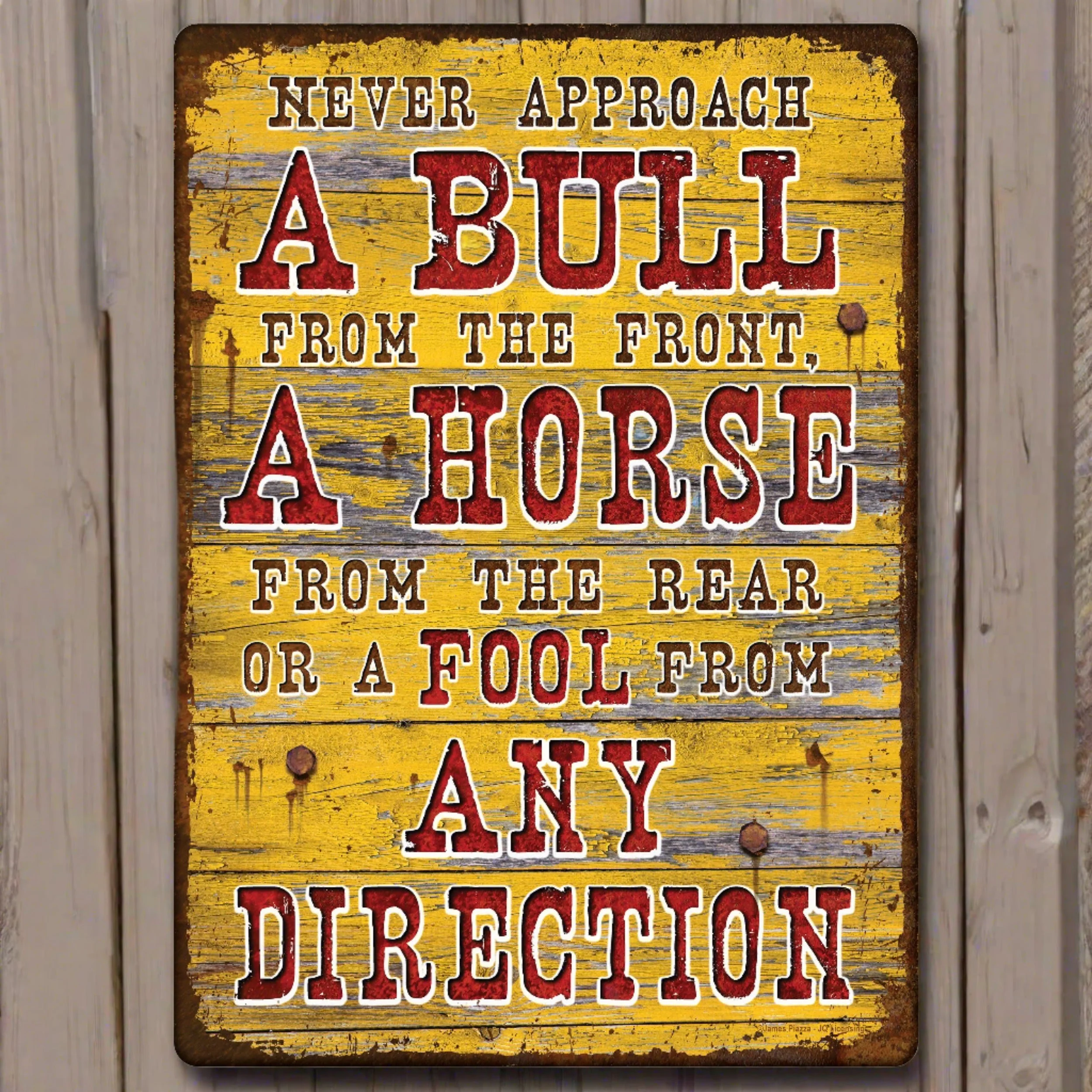 Carefully Designed Tin Sign 12in x 17in-Bull Direction Trusted
