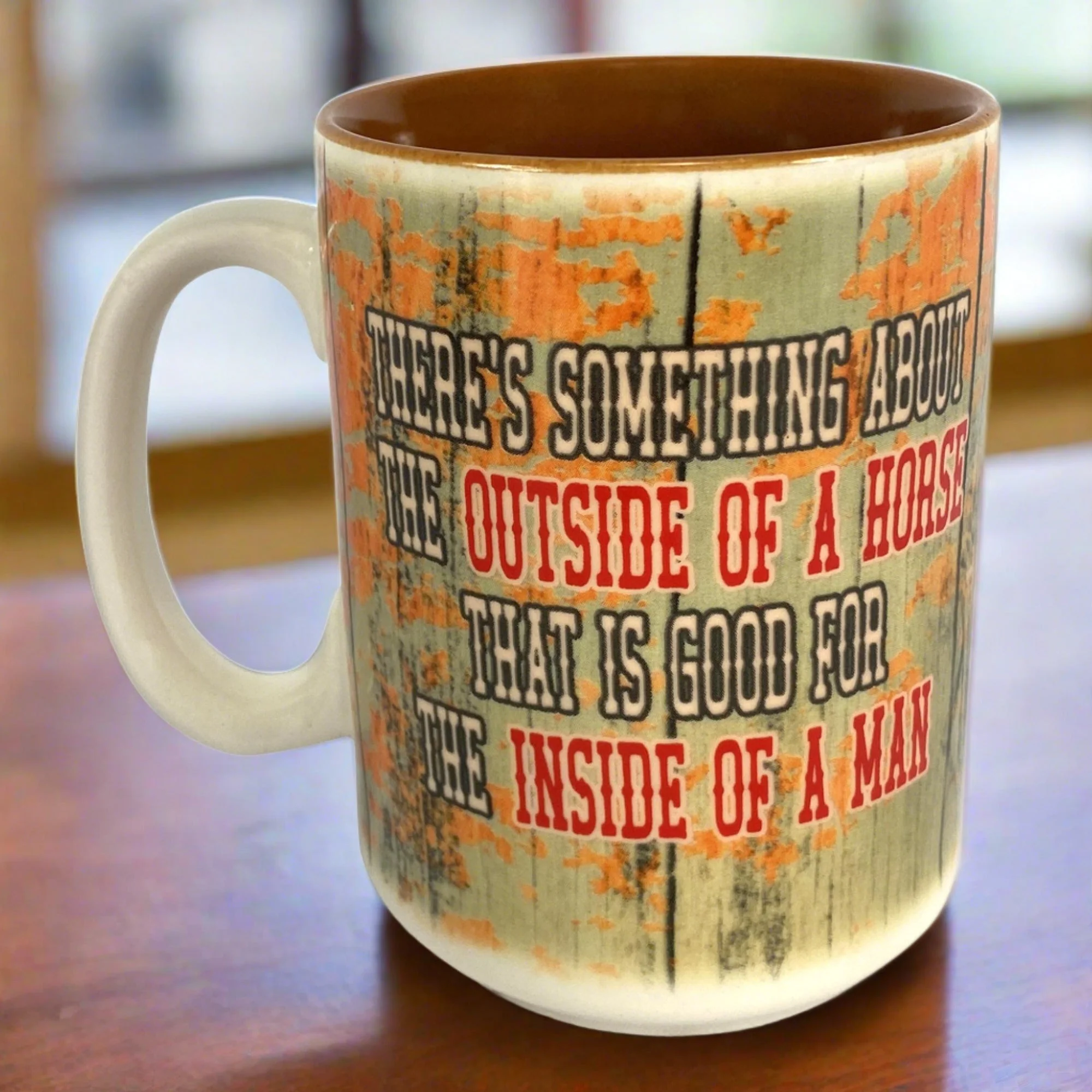 Refined Ceramic Mug 16oz-Outside of a Horse Stylish