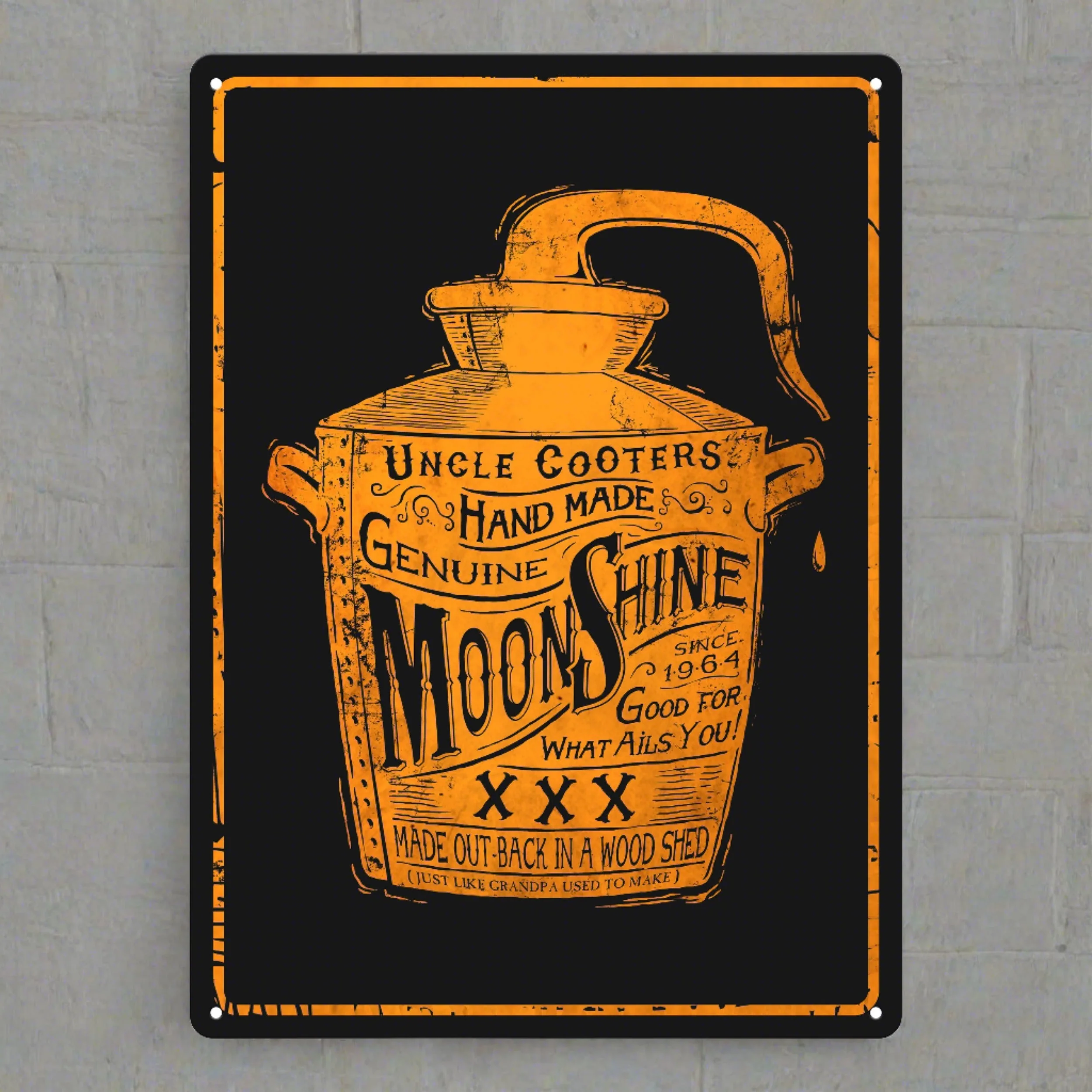 Smooth Tin Sign 12in x 17in-Moon Shine Quality