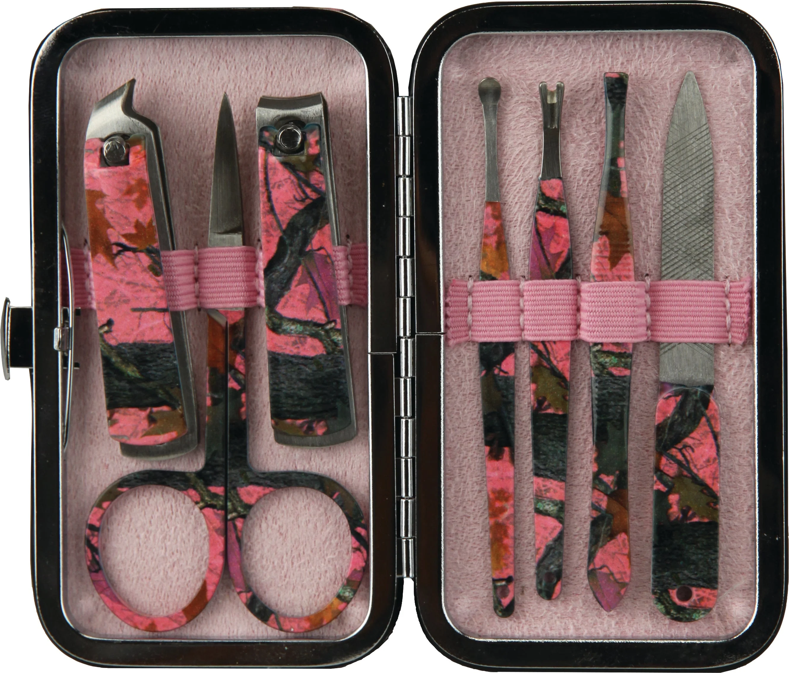 Effective Manicure Set 7-Piece-Womans Pink Camo Traditional