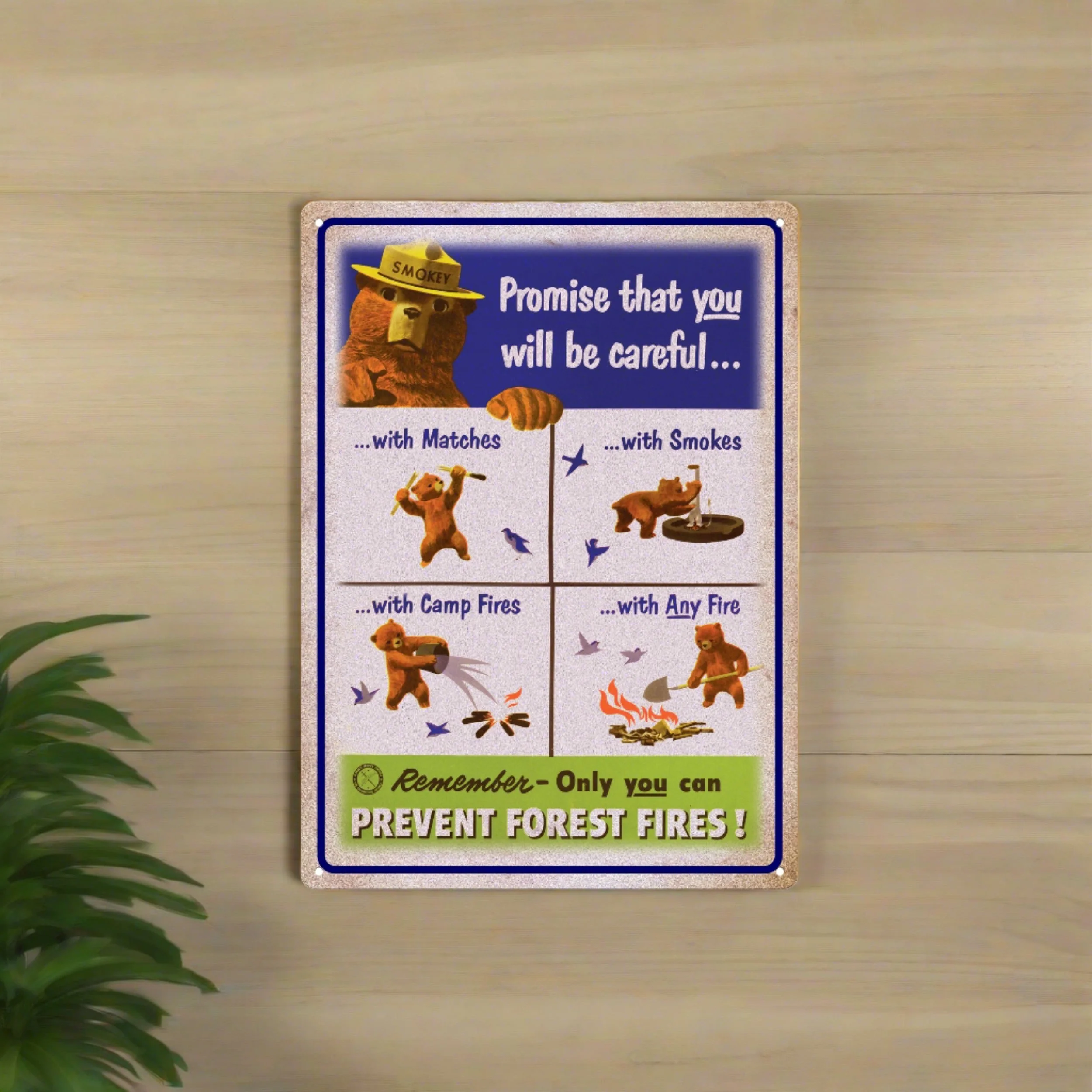 Smart Tin Sign 12in x 17in-Promise That You Will Be Careful High-Grade