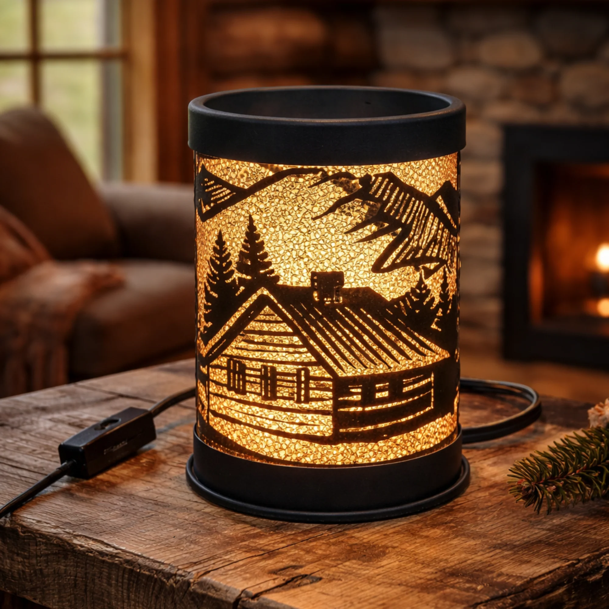 Green Candle Warmer-Cabin Official