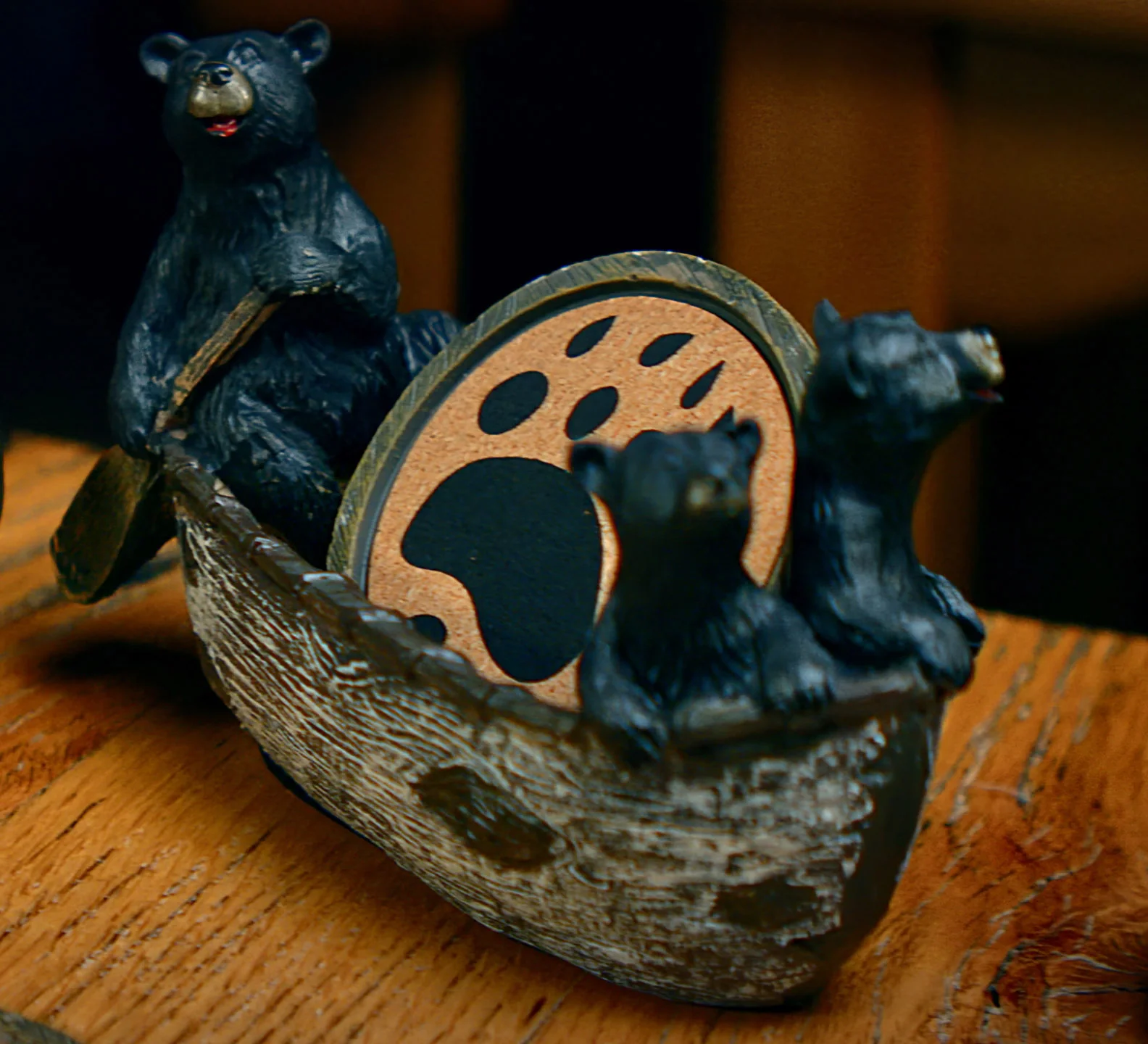 Clean Coaster Set-Bears in Boat Organic