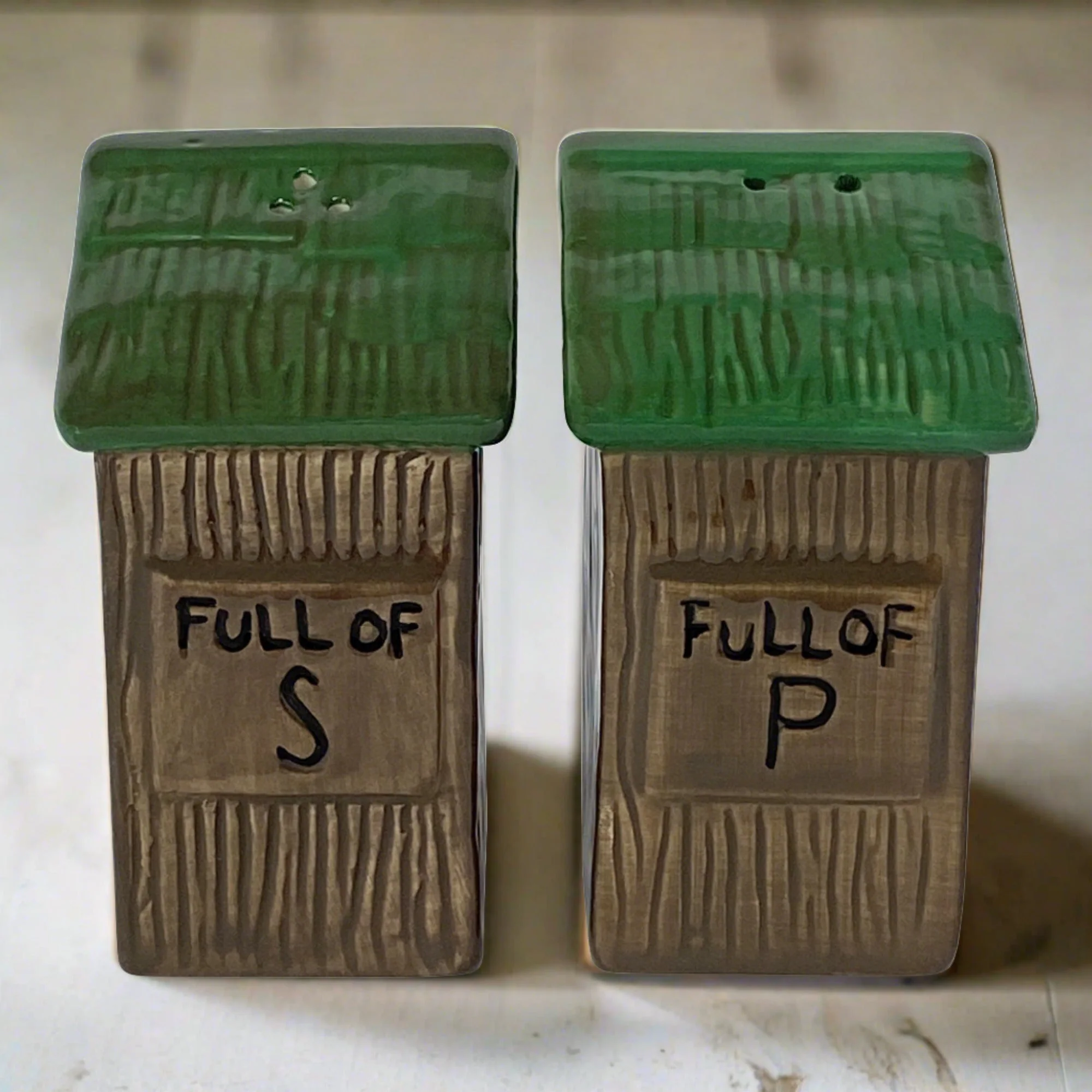 Environmentally Friendly Salt and Pepper Shakers-Outhouse Trendy