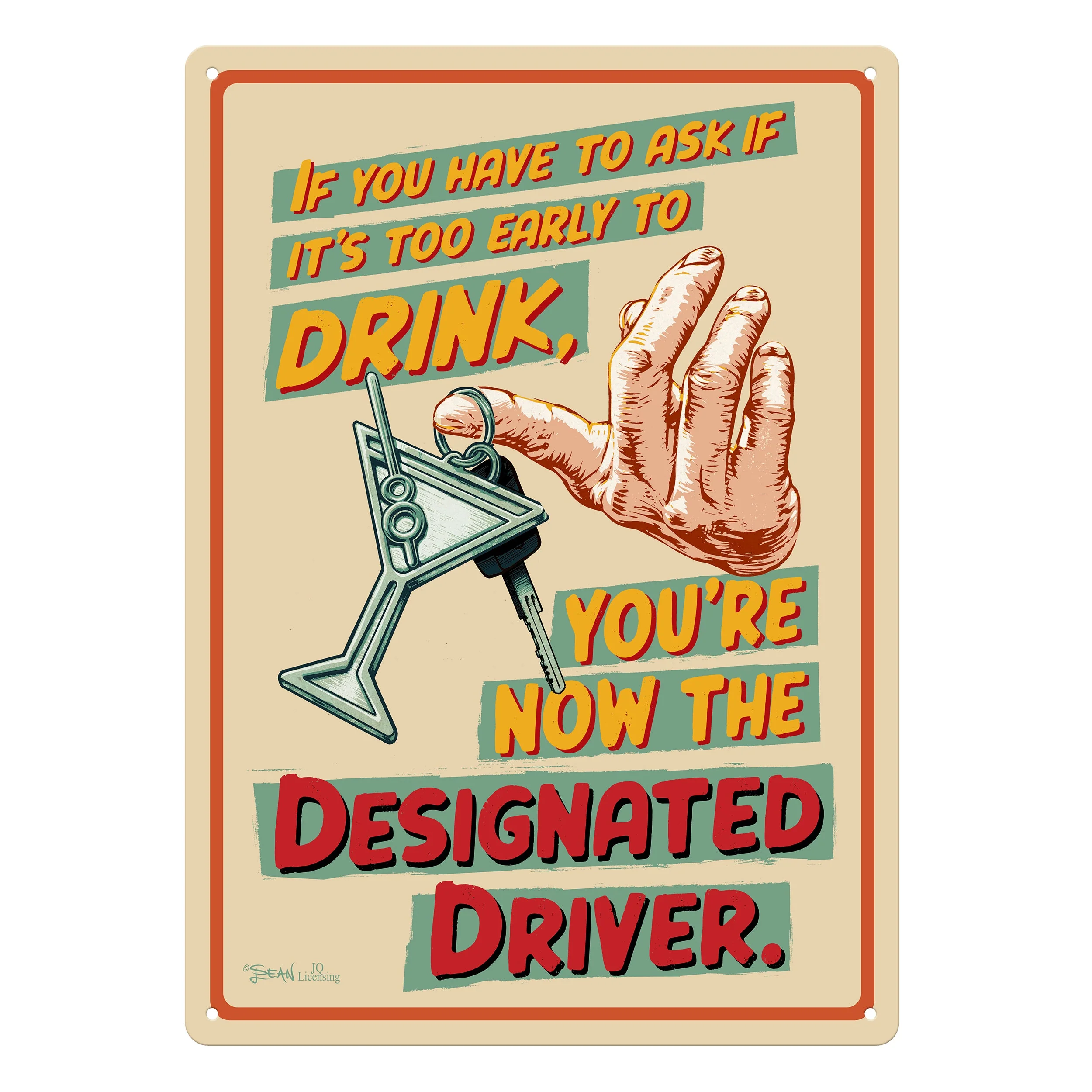 Detailed Tin Sign 12in x 17in-Designated Driver Advanced