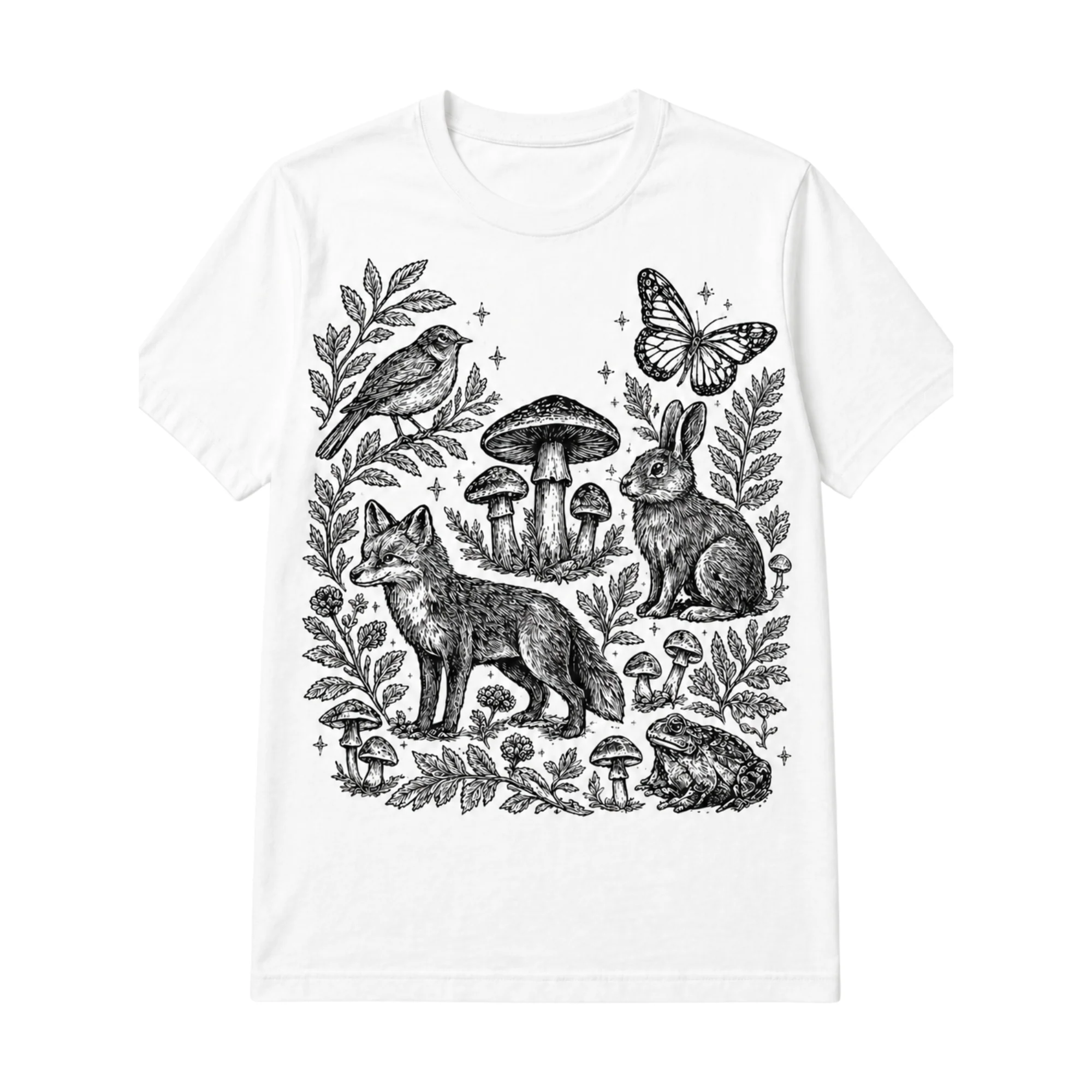 Proven T-Shirt – Nature Eco – Pattern Mushroom Excellent