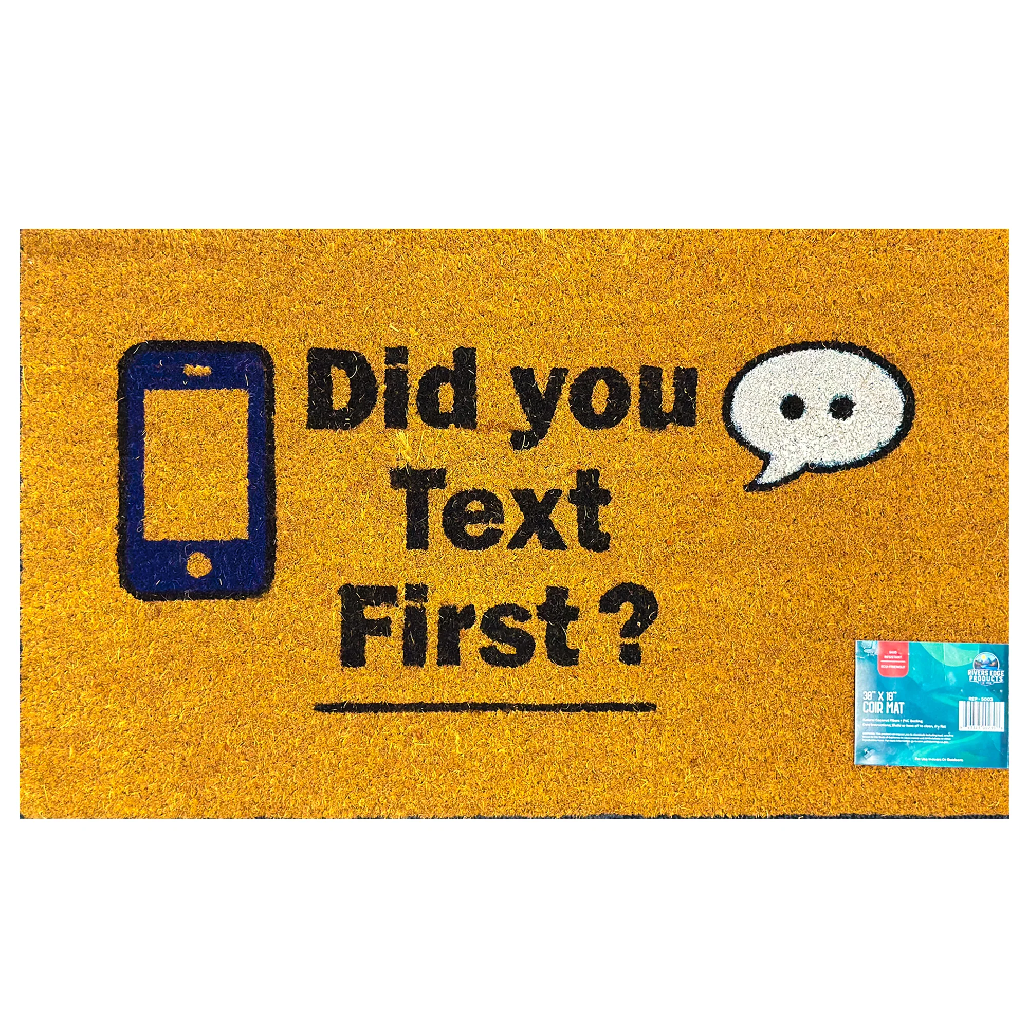 User-Friendly Rivers Edge Products Coir Mat 30×18-Text First Excellent