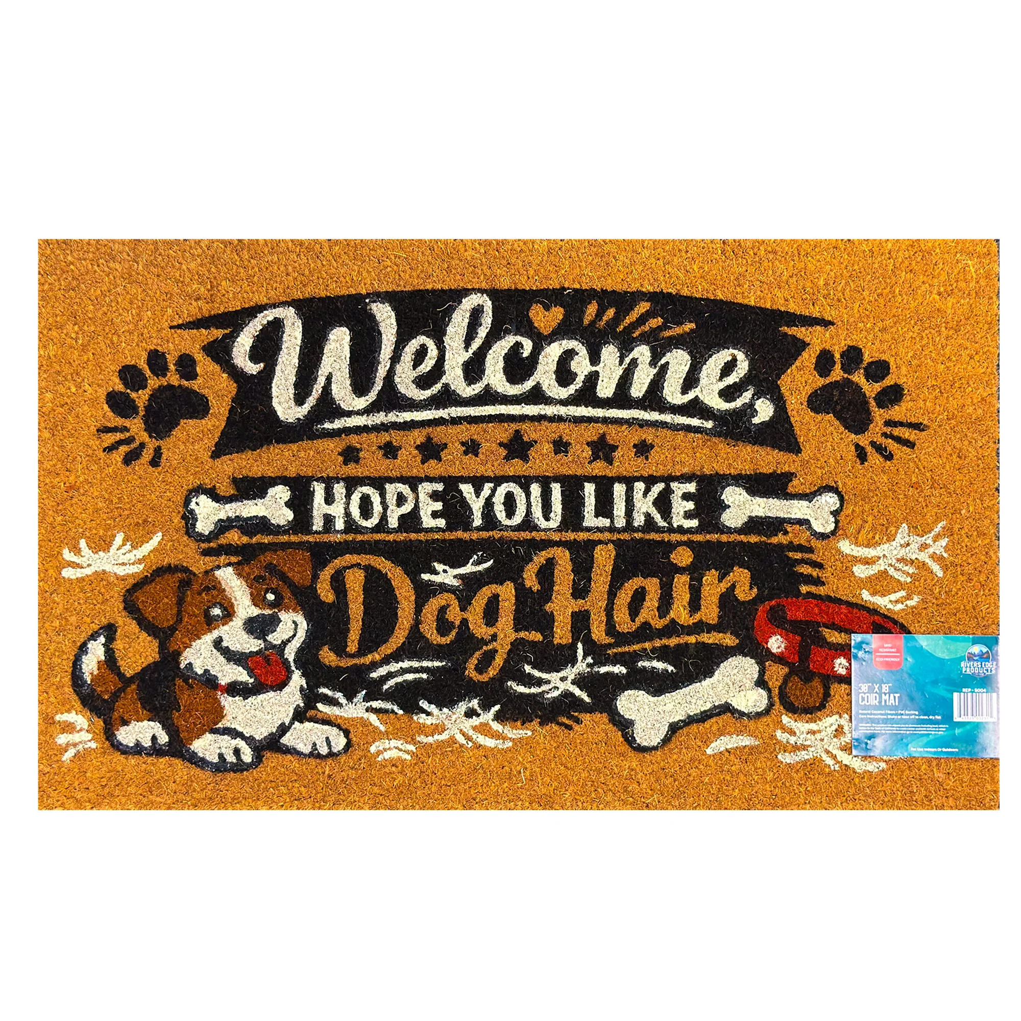 Dependable Rivers Edge Products Coir Mat 30×18-Hope You Like Dog Hair Official