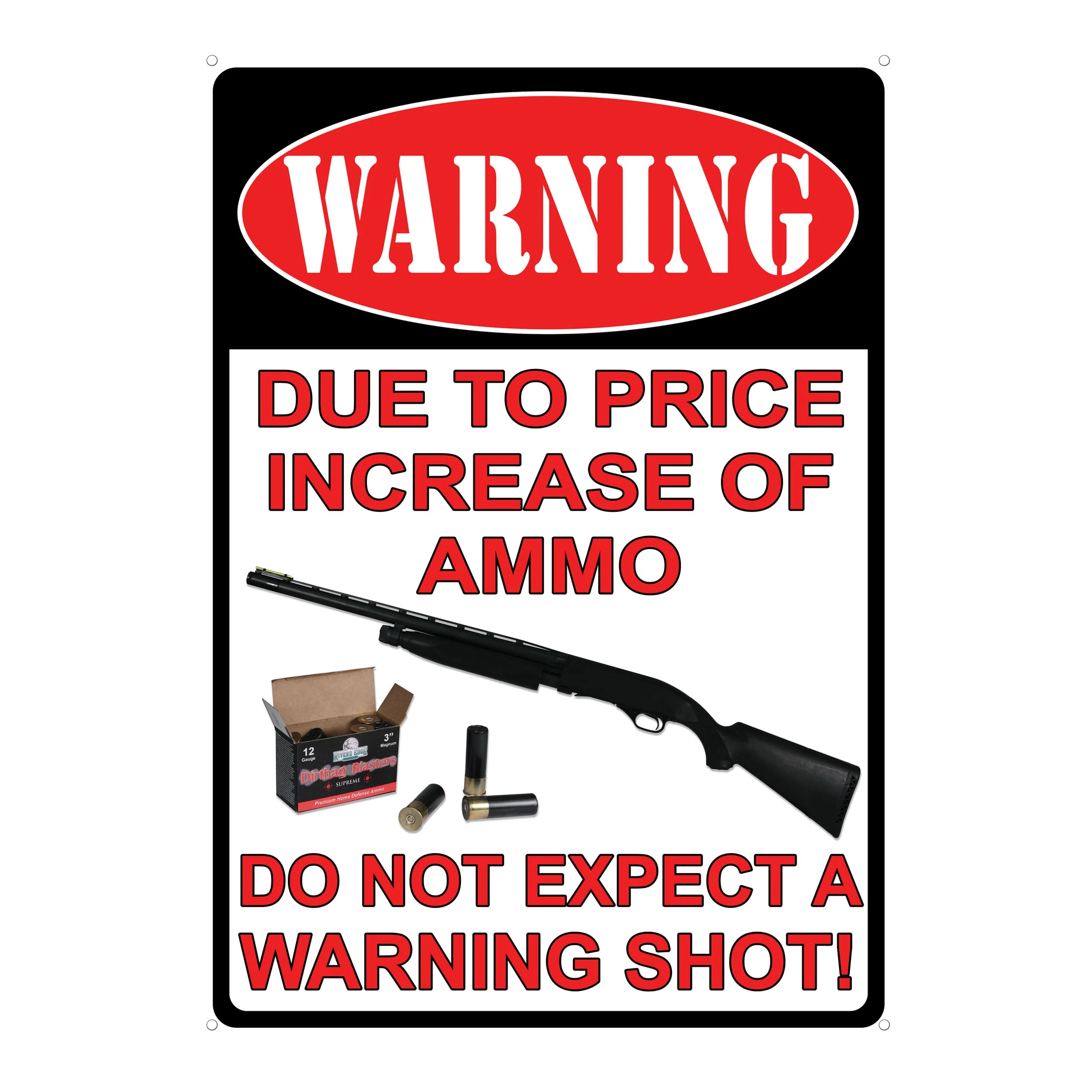 Elegant Tin Sign 12in x 17in-Price Increase Casual