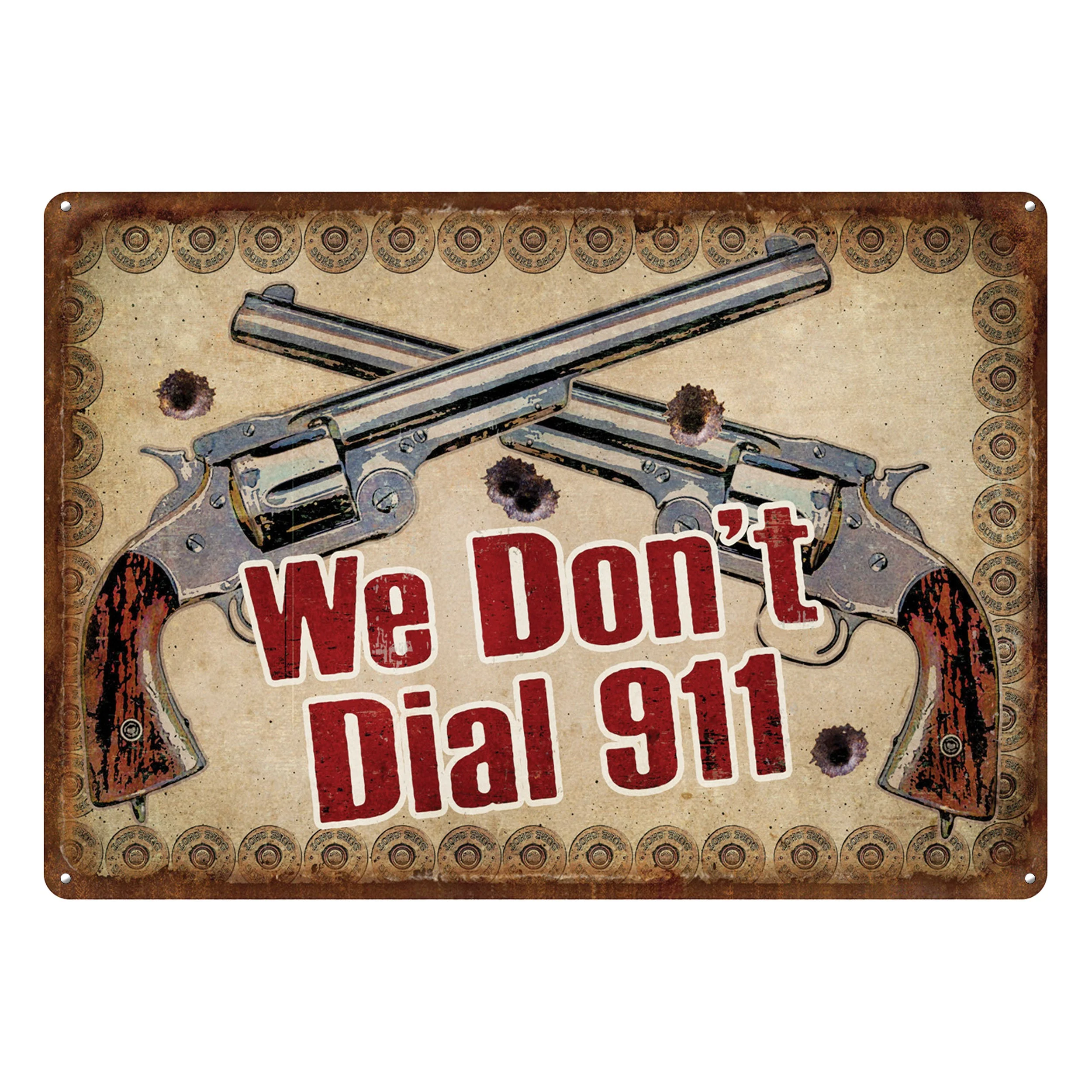 Recyclable Tin Sign 12in x 17in-Dial 911 Durable
