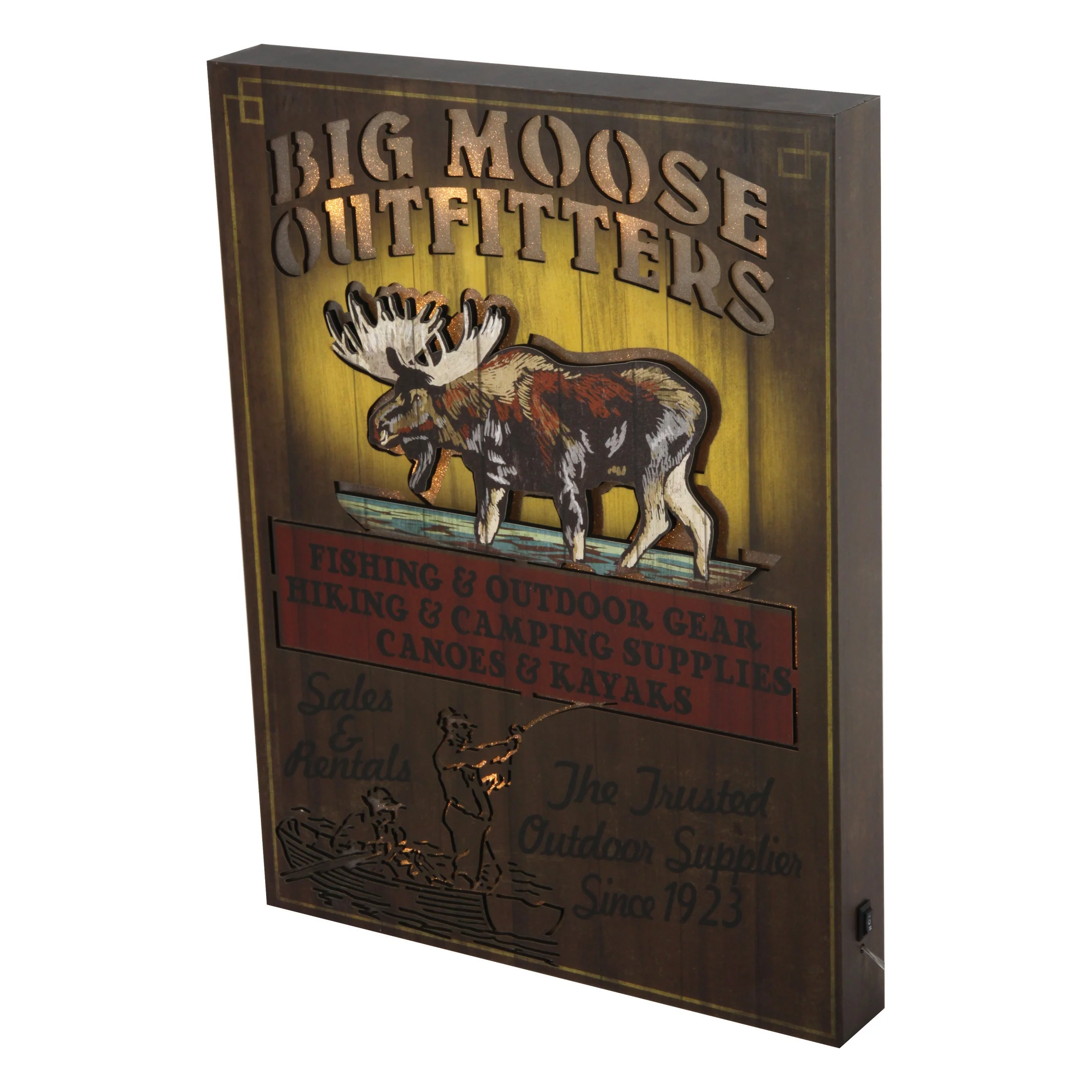 High-Quality Wall Sign LED-Moose Outfitter World-Class