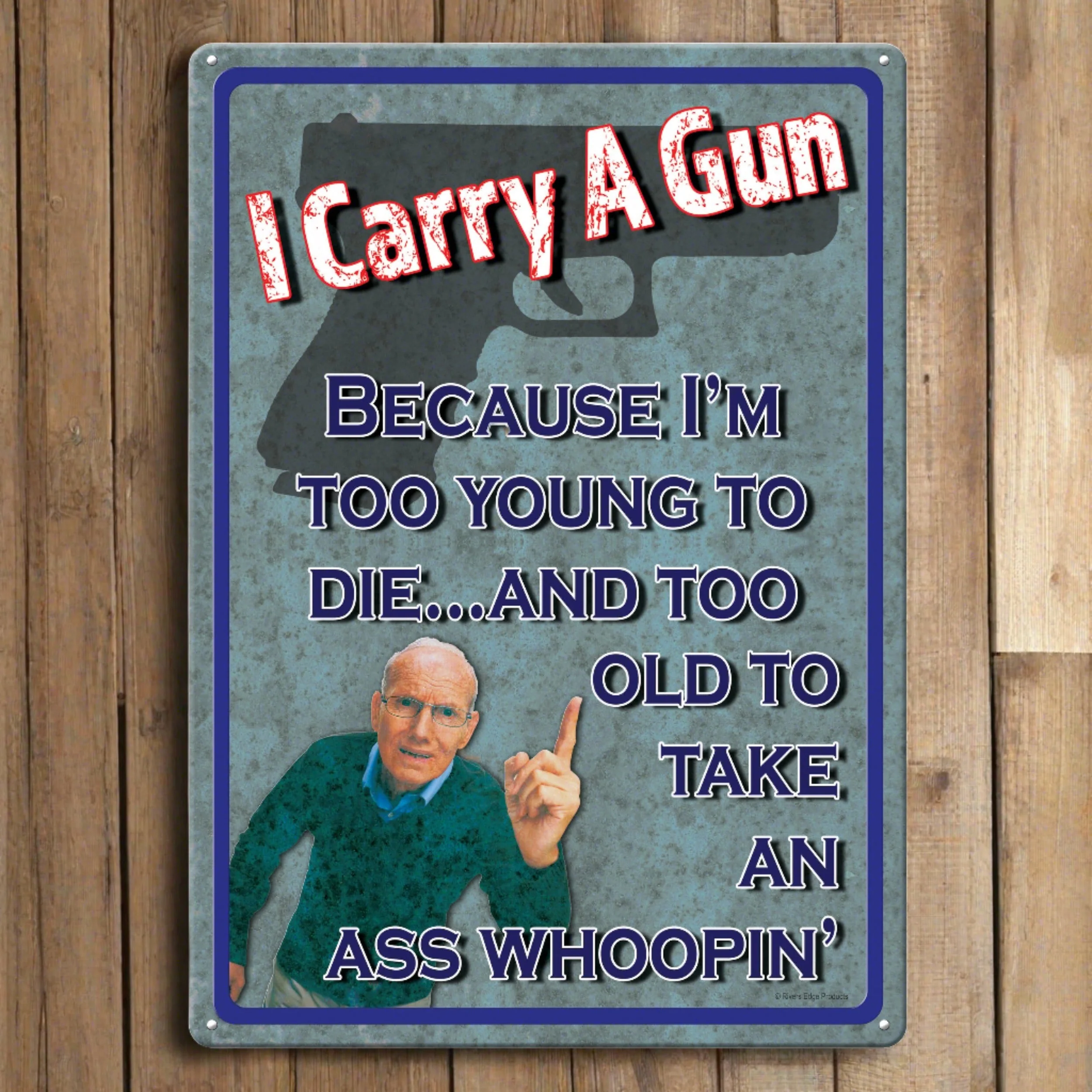 Smooth Tin Sign 12in x 17in-Too Young to Die Elegant
