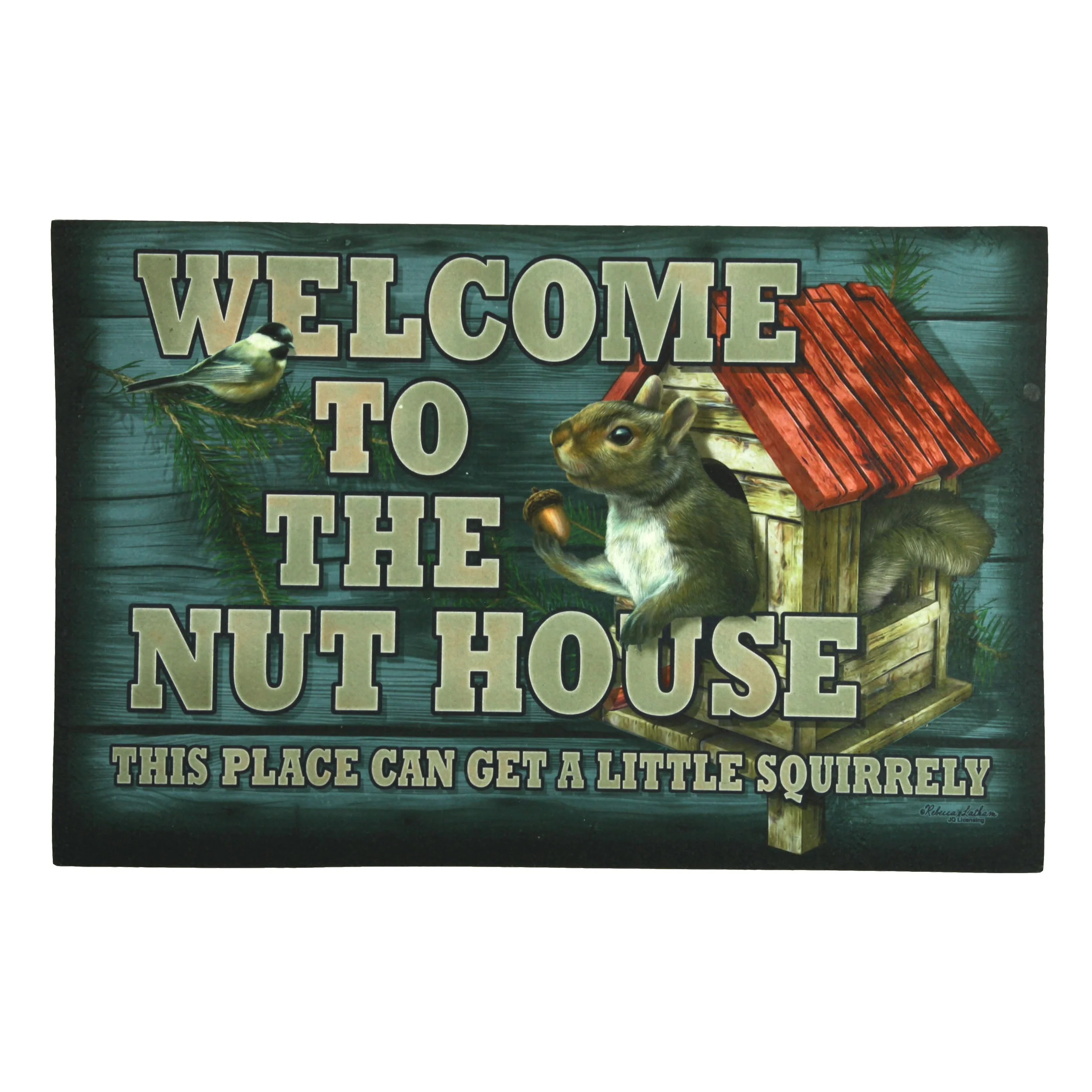 Optimized Door Mat Rubber 26in x 17in-Nut House Soft