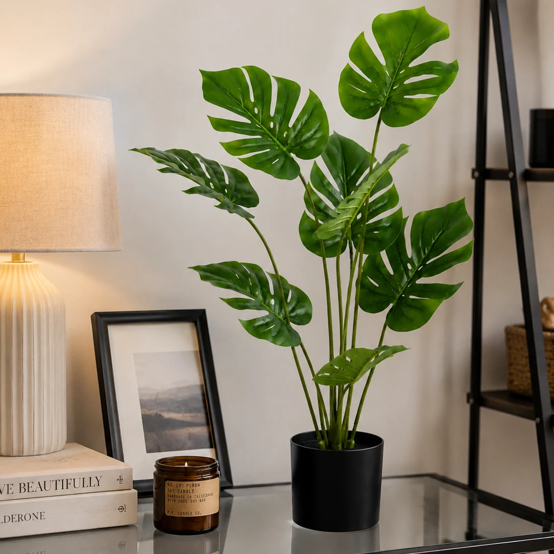 Detailed Monstera Bonsai Potted Plant Effective