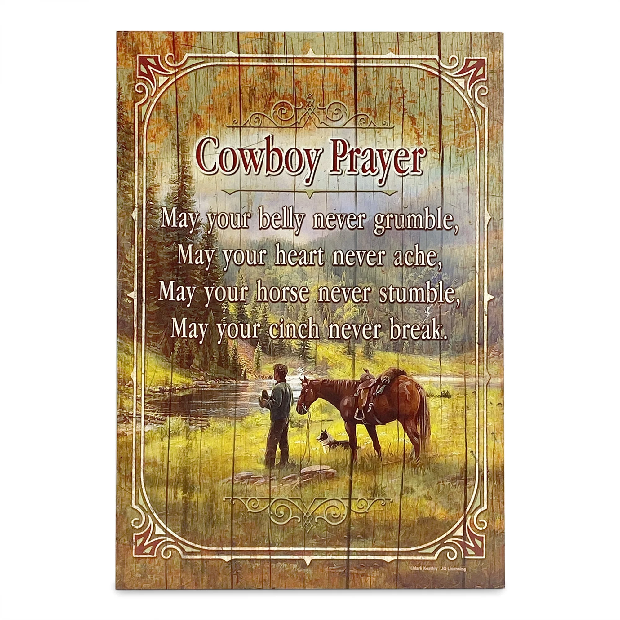 Eco-Friendly Wood Sign 12in x 17in-Cowboy Prayer Specialty