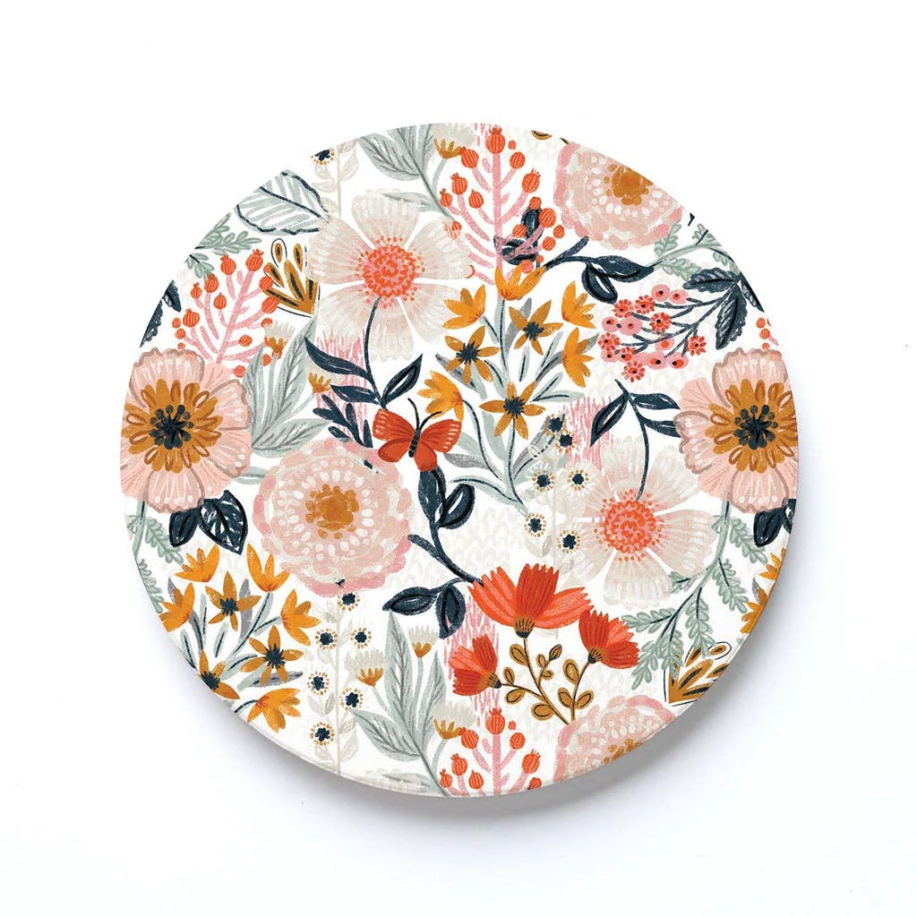 Detailed Pretty Things Floral Pattern Coaster Set Casual