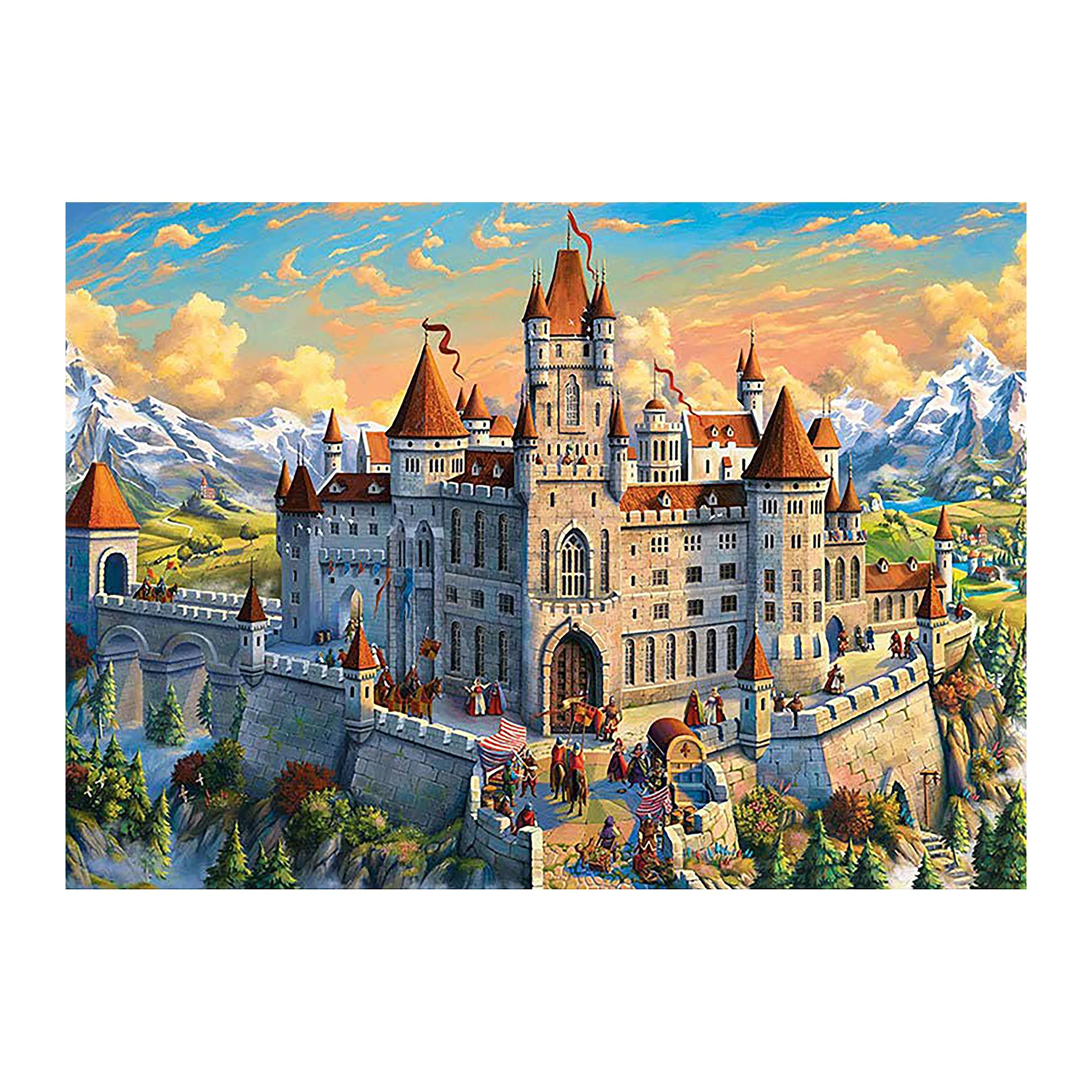 Carefully Designed Puzzle in Tin 1000-Piece-Old Castle User-Friendly