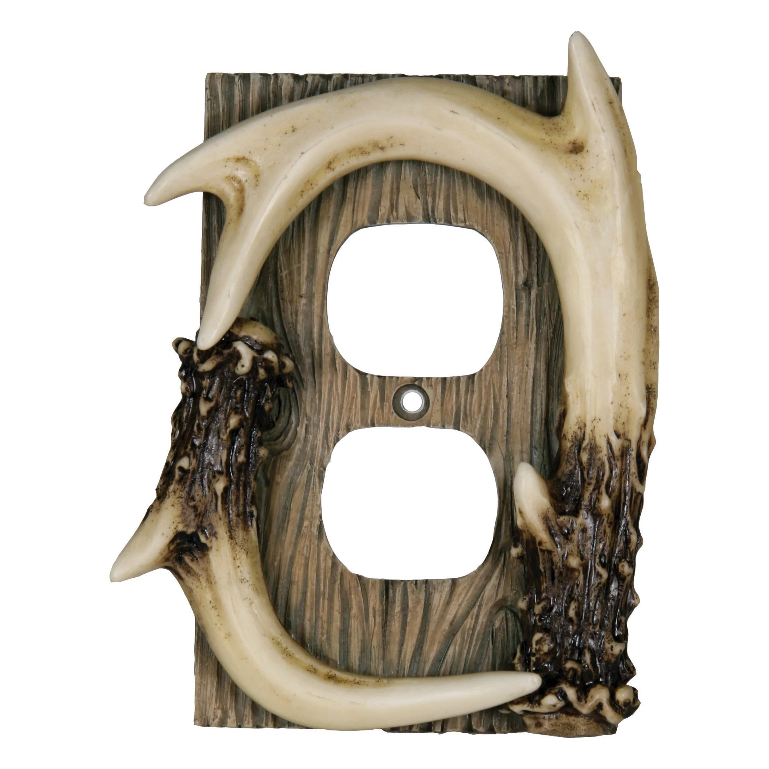 Exceptional Electrical Cover Plate Single Receptacle-Antler Crafted