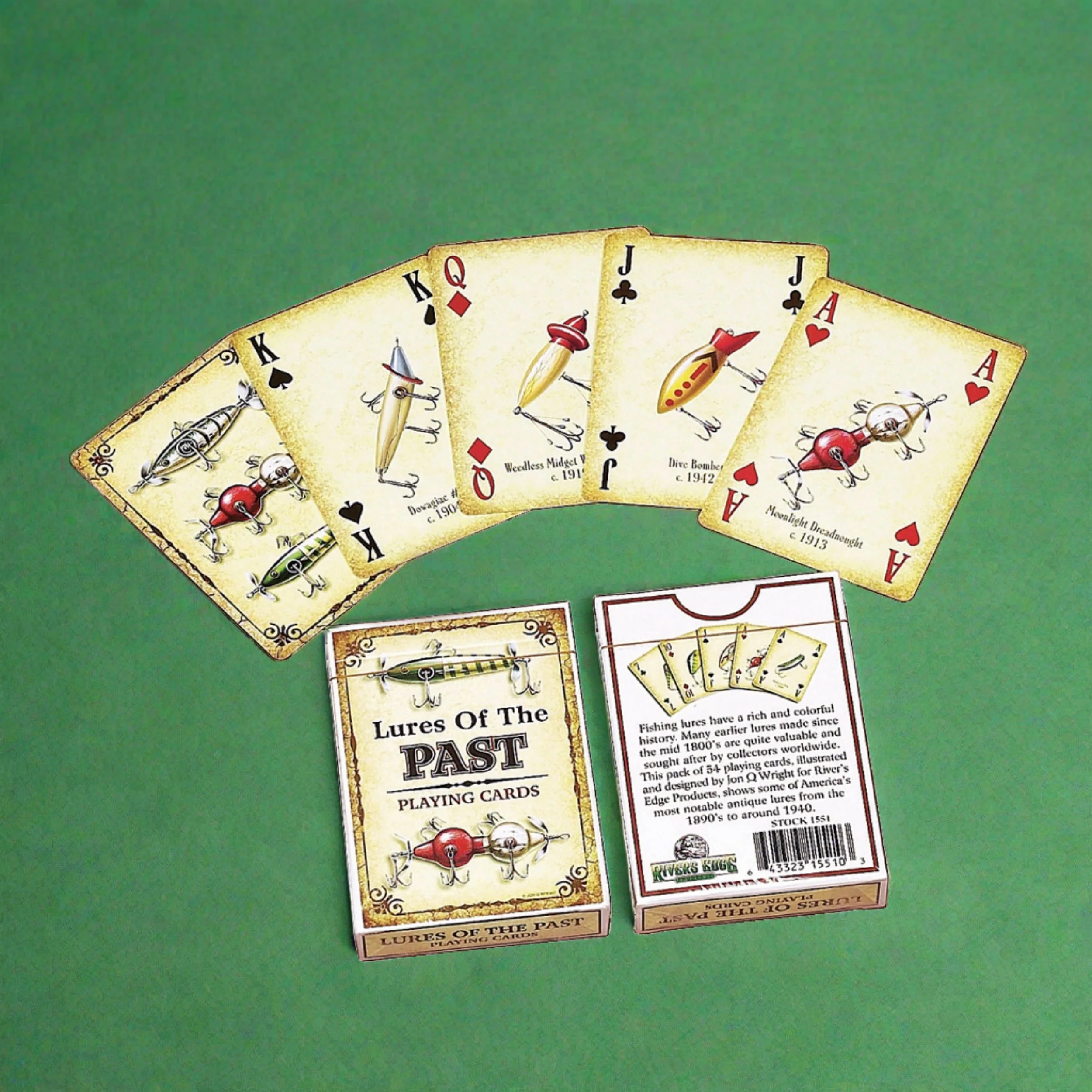 Smart Playing Cards-Antique Lures Long-Lasting
