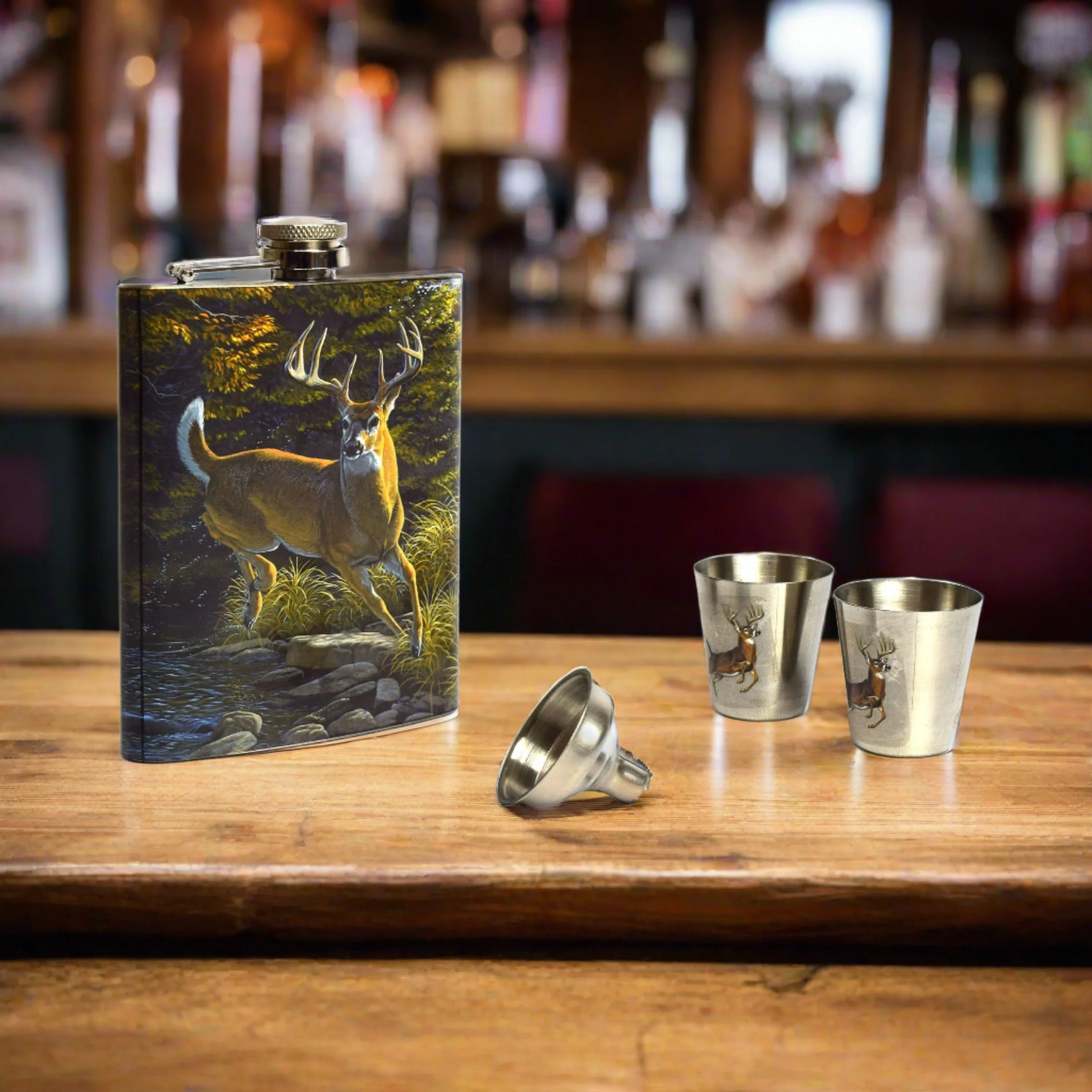 Reliable Flask and Shot Glass-Deer Elite