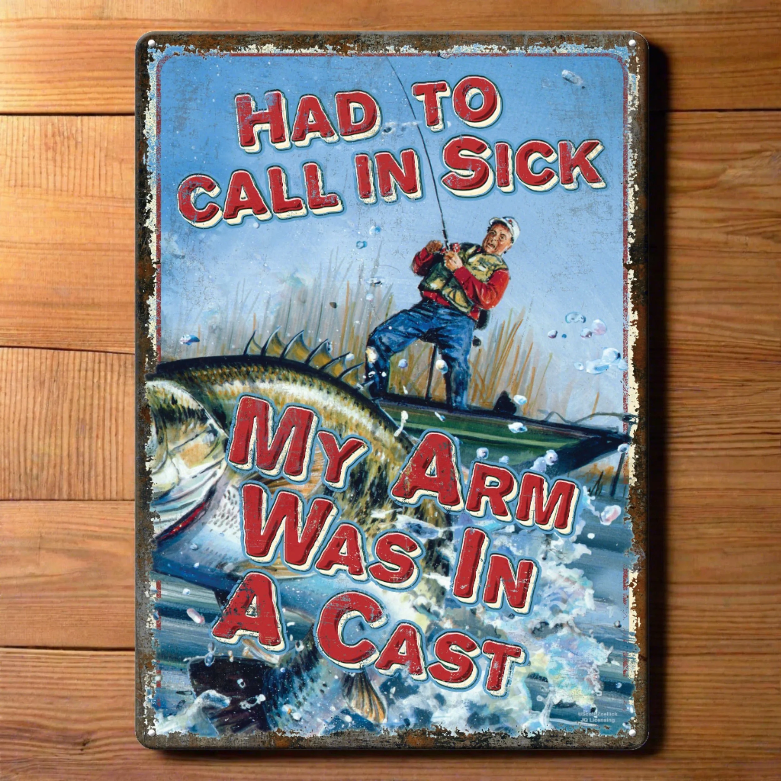 Relaxed Tin Sign 12in x 17in-My Arms in a Cast Selected