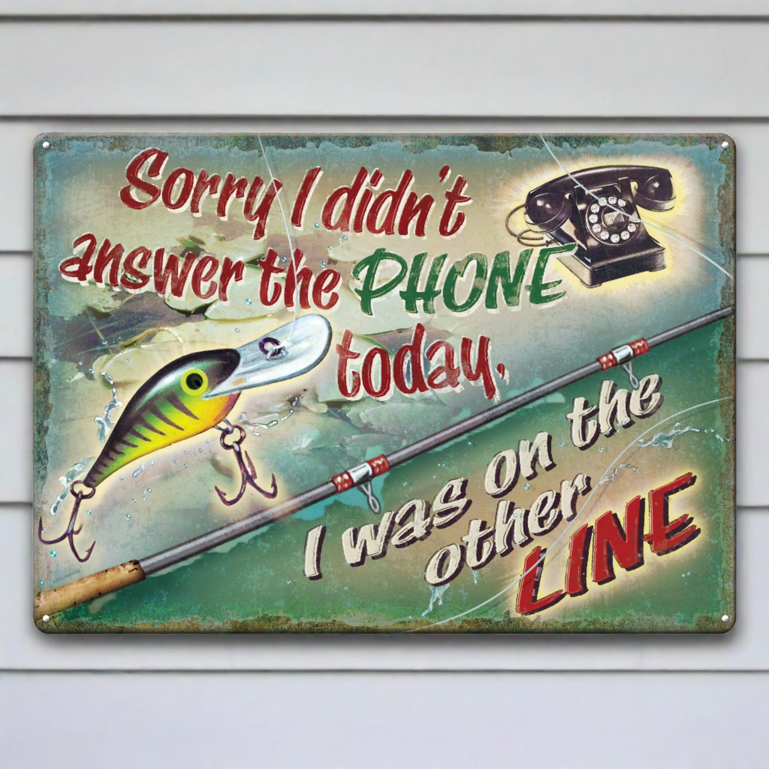 Innovative Tin Sign 12in x 17in-On The Other Line Next-Generation