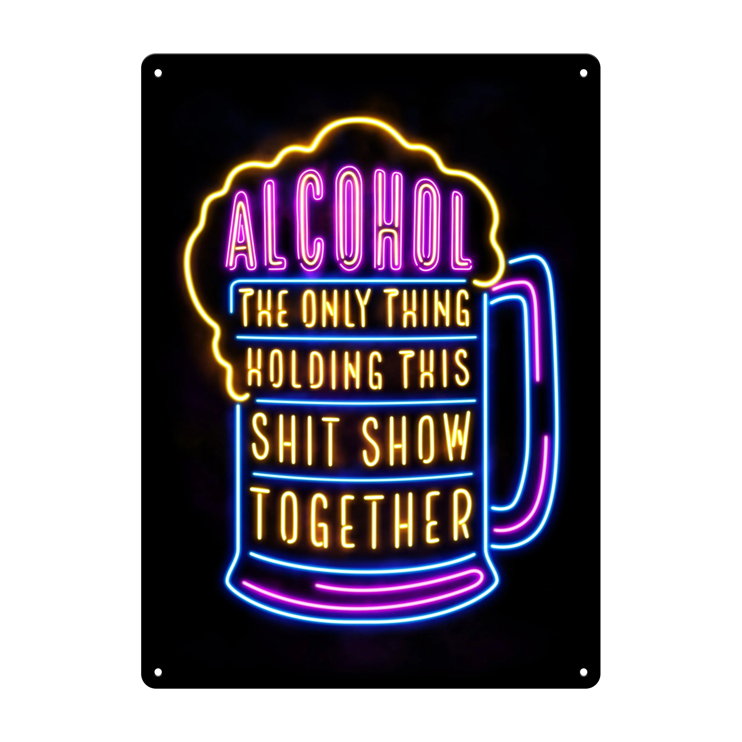 Environmentally Friendly Tin Sign 12in x 17in-Alcohol Show Soft