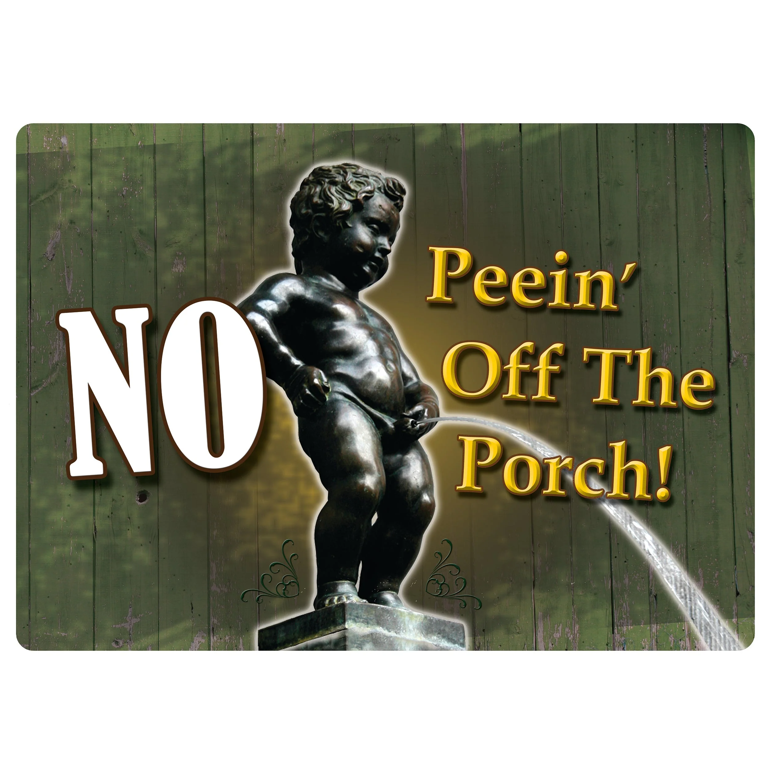 Effective Tin Sign 12in x 17in-No Peein Authentic