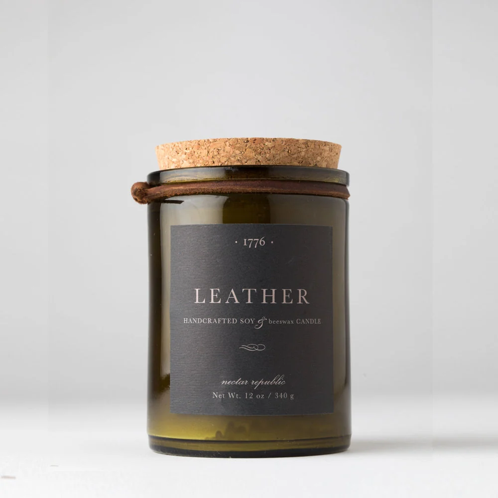 Recyclable Leather Candle Stylish