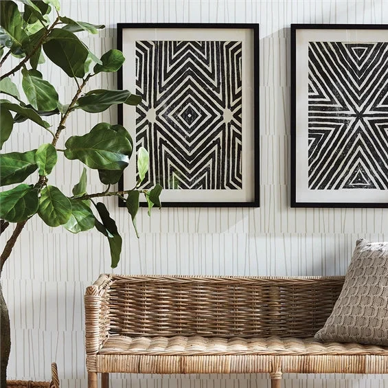Safe Monochromatic African Kente Cloth Inspired Wood Block Art Optimized