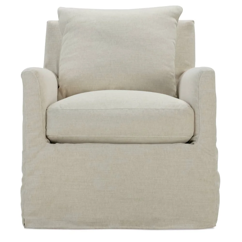 Casual Lilah Slipcover Swivel Chair Trendy
