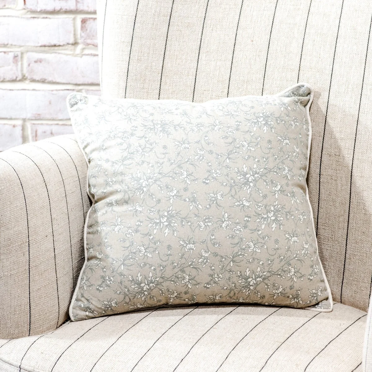 Solid Natural Floral Throw Pillow Exceptional